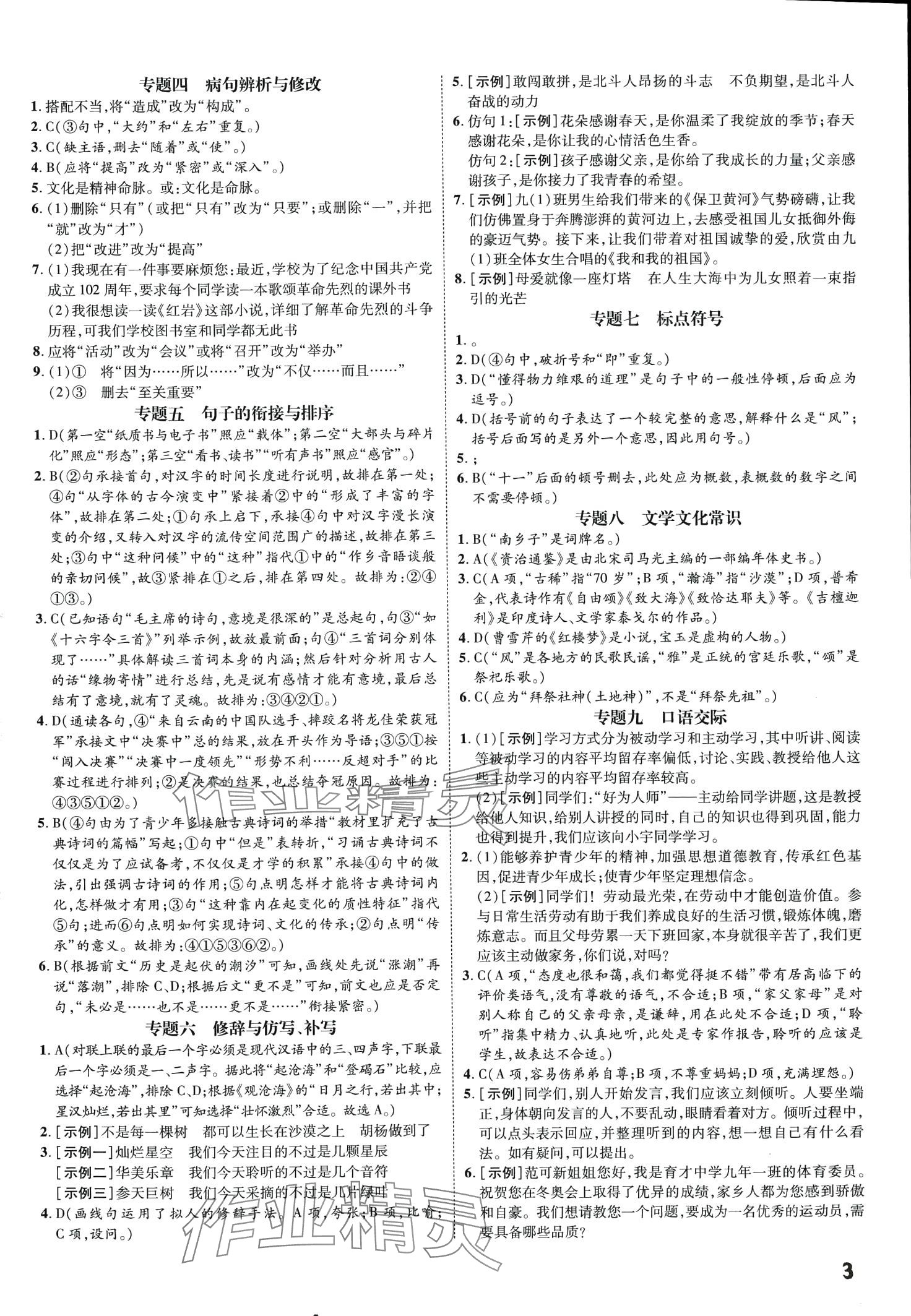 2024年一步名校中考總復(fù)習(xí)語文河北專版 第3頁