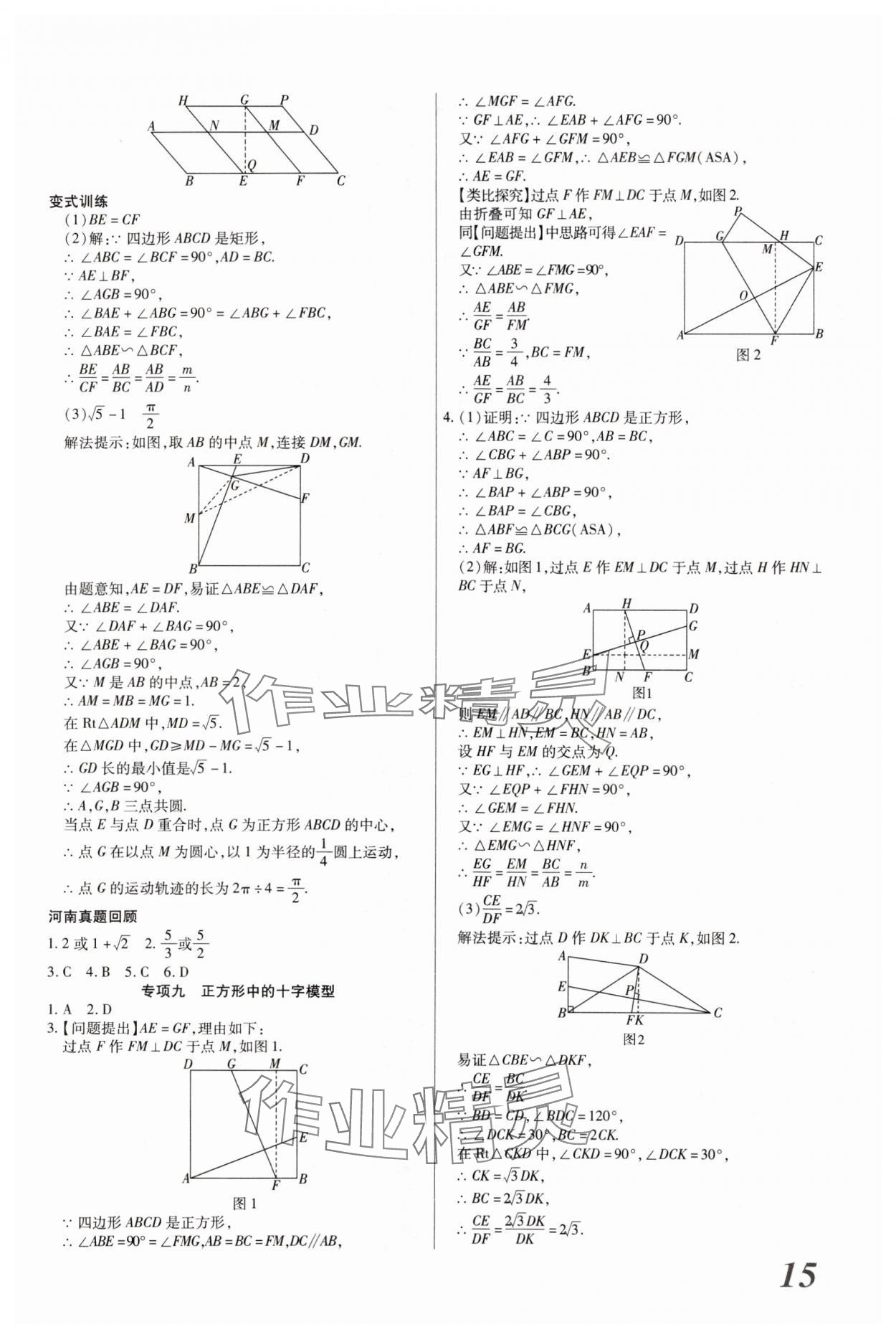 2024年新思路鄭州大學(xué)出版社數(shù)學(xué)河南專版 參考答案第14頁