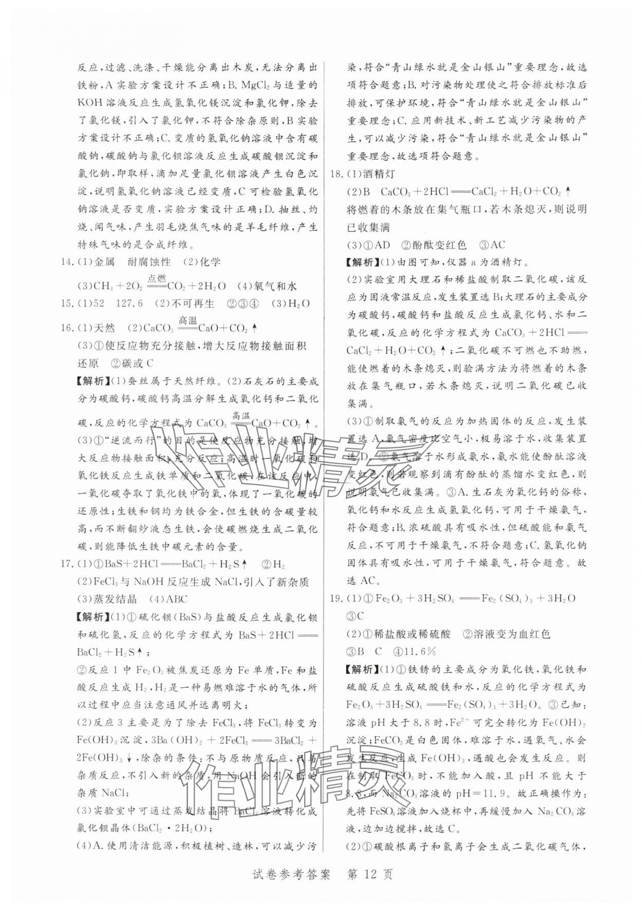 2025年中考方舟化學(xué)江西專(zhuān)版&nbsp;第12頁(yè)