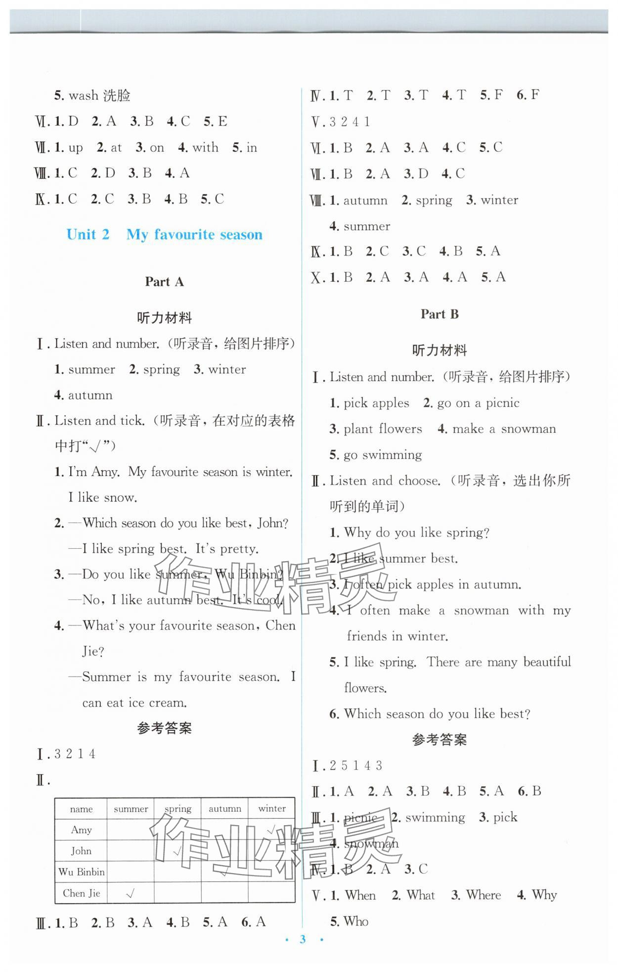 2025年人教金學(xué)典同步解析與測(cè)評(píng)學(xué)考練五年級(jí)英語(yǔ)下冊(cè)人教版河南專版 第3頁(yè)