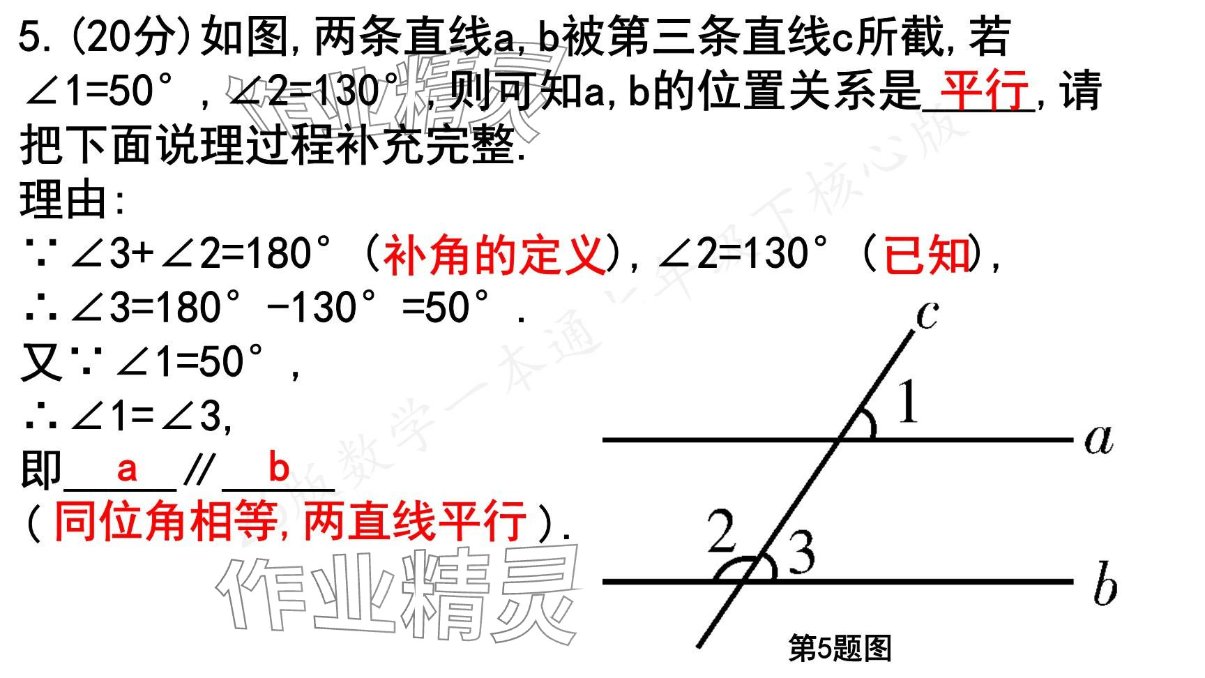 2025年一本通武漢出版社七年級(jí)數(shù)學(xué)下冊(cè)北師大版核心版 參考答案第58頁