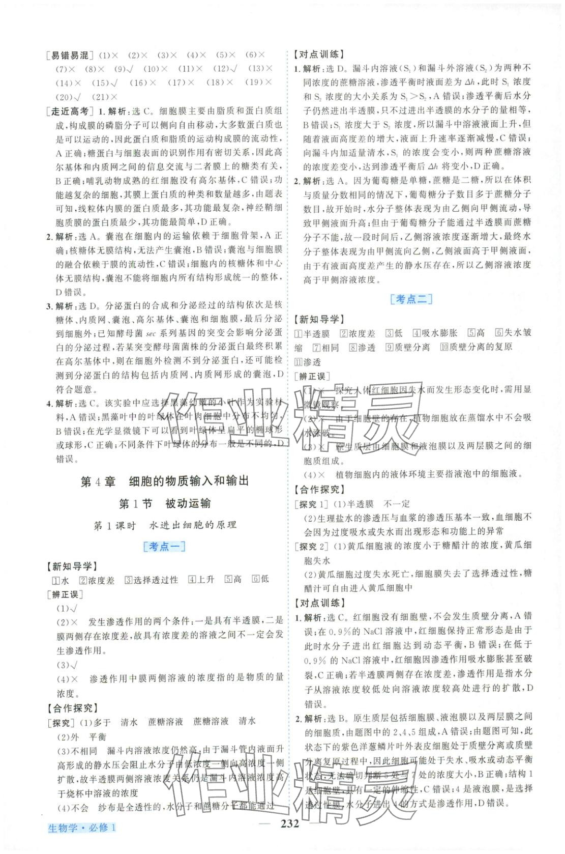 2025年新坐標同步練習高中生物必修第一冊人教版&nbsp;第12頁