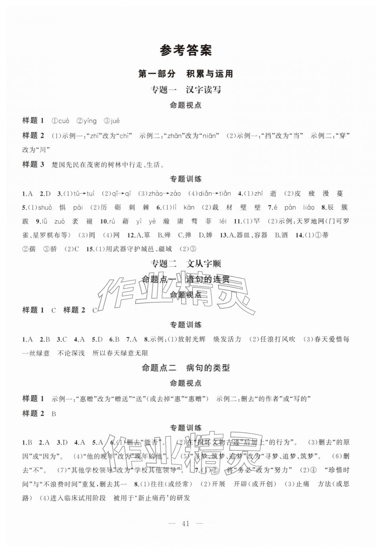 2026年新中考导航长江出版社语文&nbsp;第1页