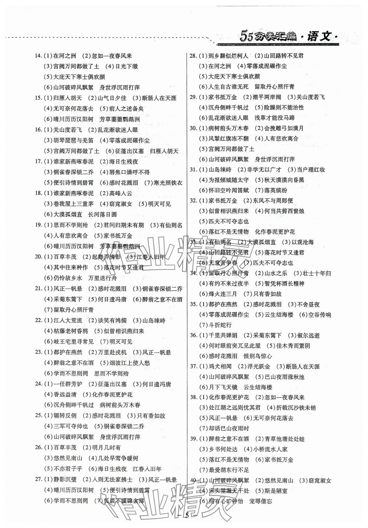 2025年哈市名校考王5分類5匯編語文哈爾濱專版 第5頁