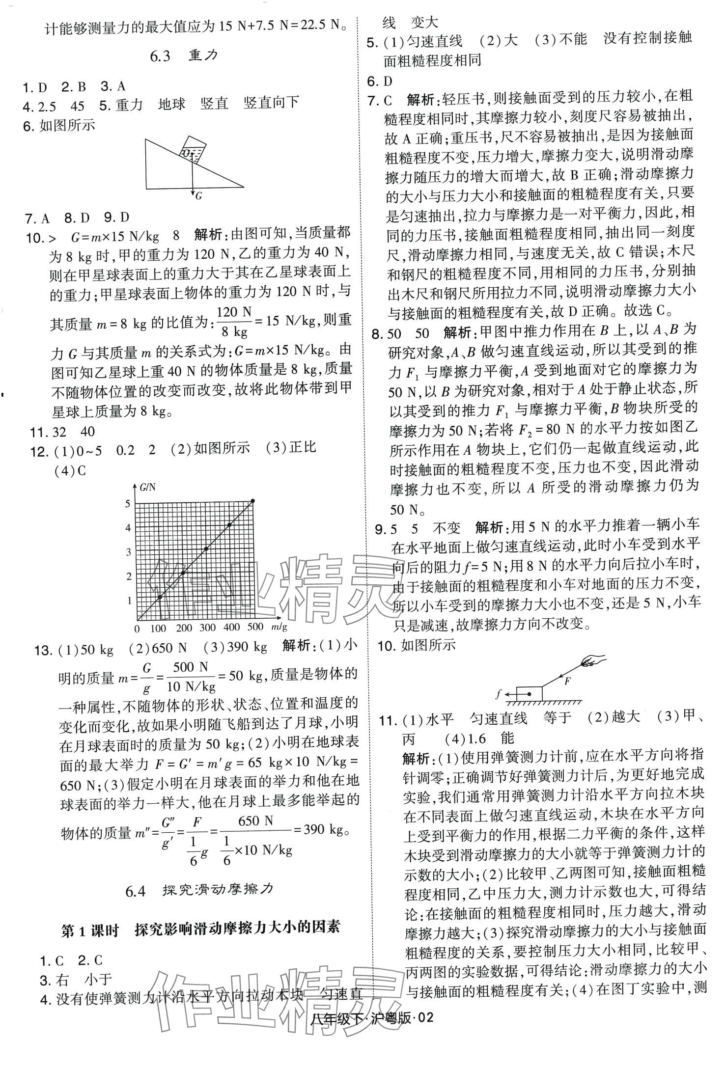 2024年學(xué)霸甘肅少年兒童出版社八年級物理下冊滬粵版 第2頁