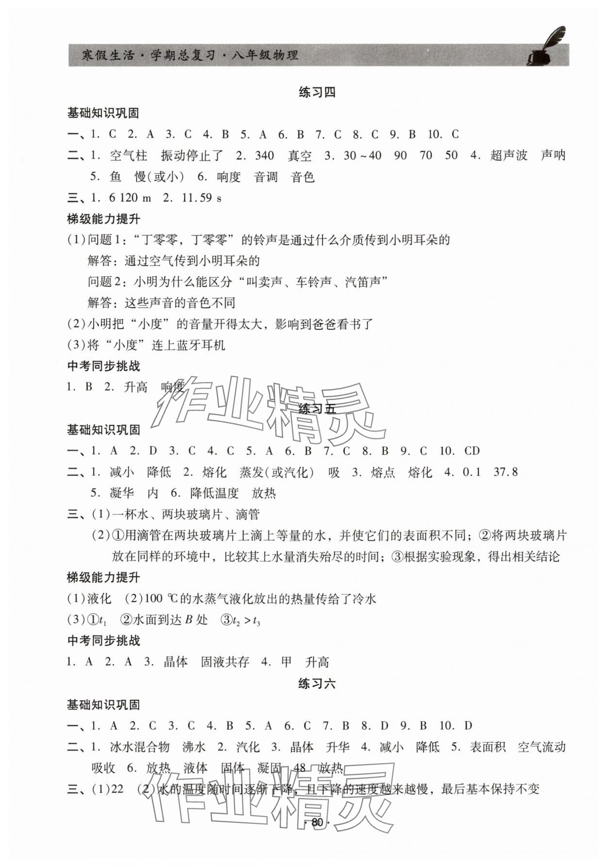 2025年寒假生活学期总复习八年级物理 第2页