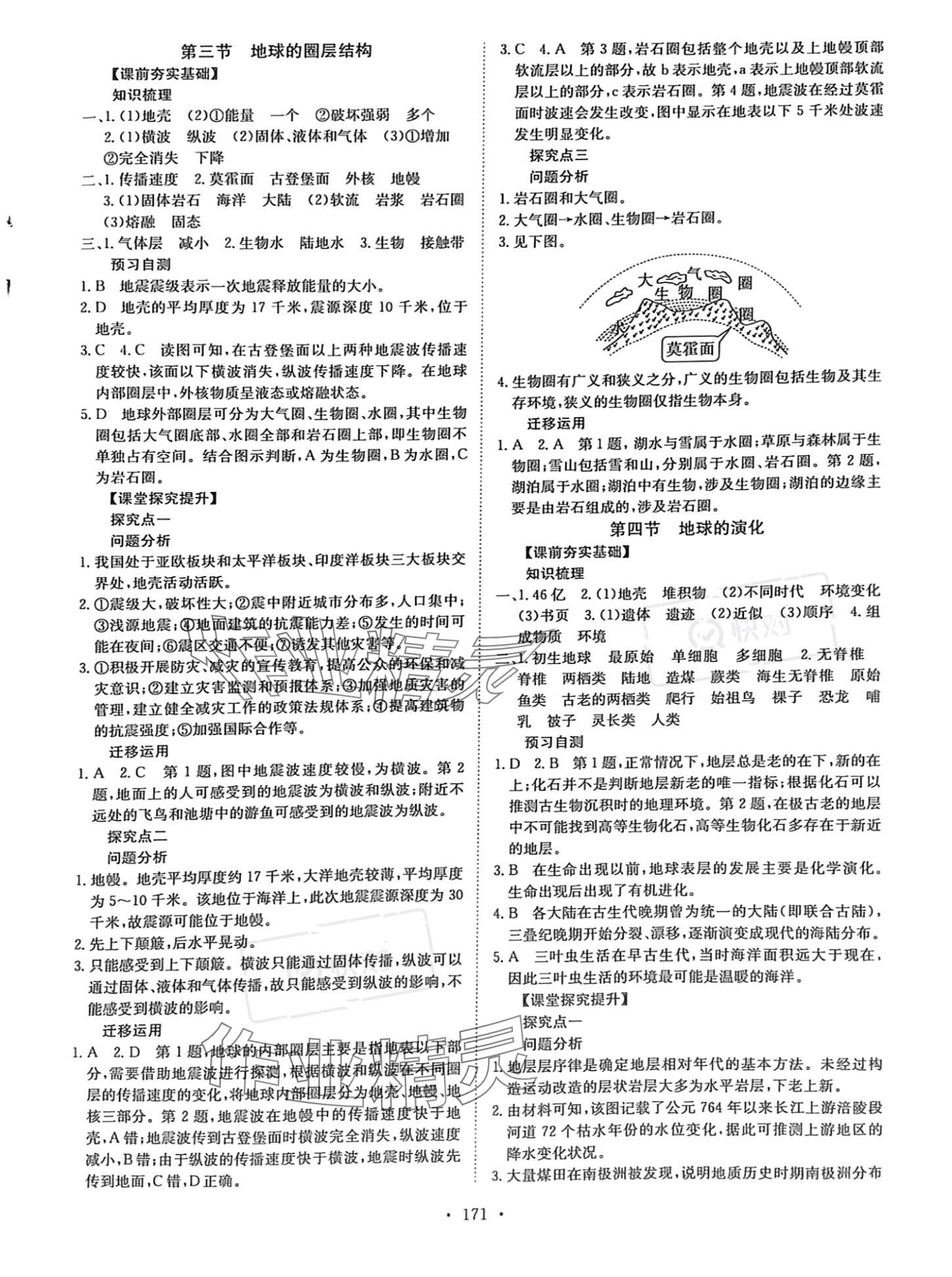 2023年高中同步導(dǎo)練高中地理必修第一冊(cè)湘教版 參考答案第2頁(yè)