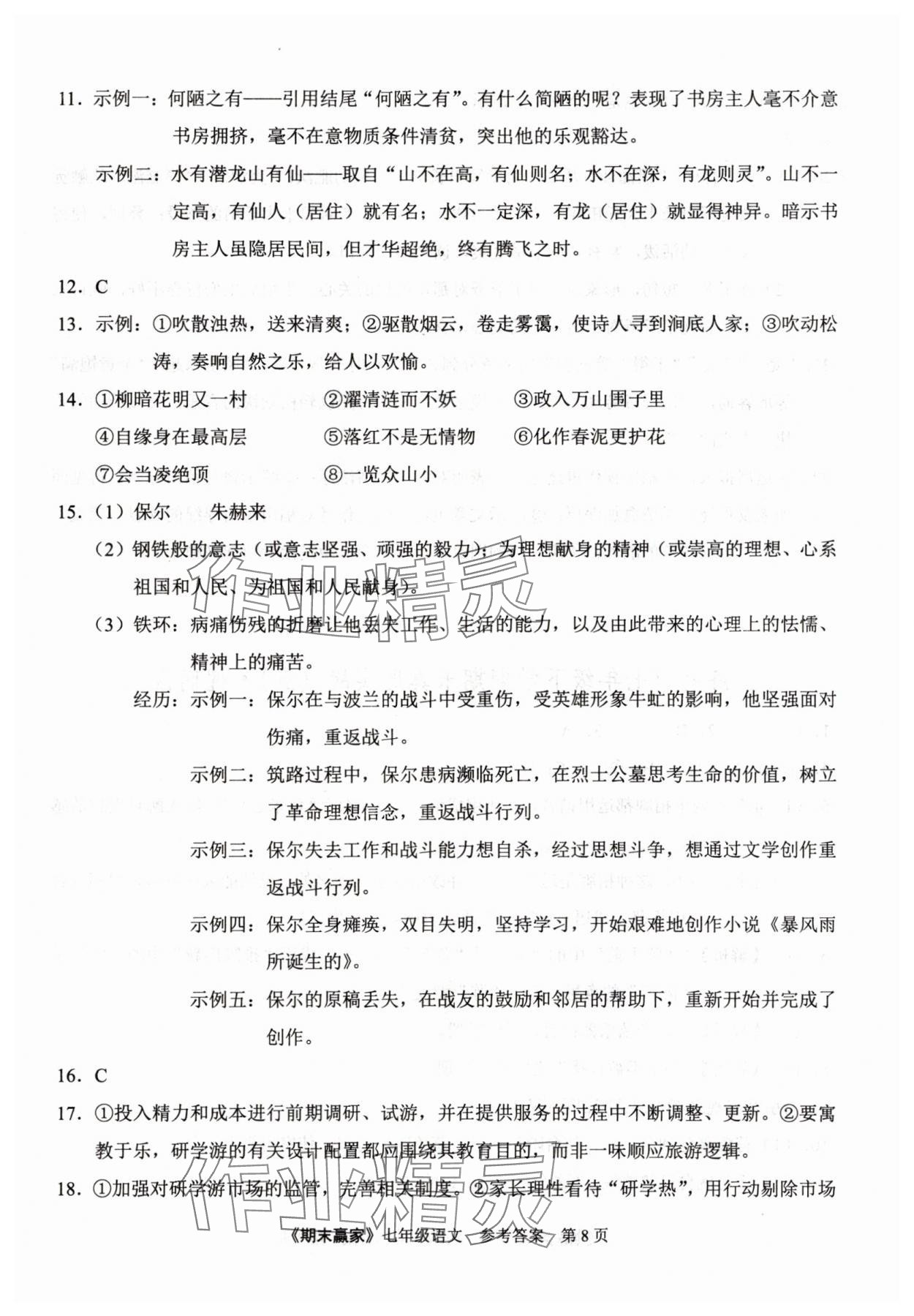 2025年期末贏家七年級(jí)語(yǔ)文下冊(cè)人教版濟(jì)南專版 第8頁(yè)