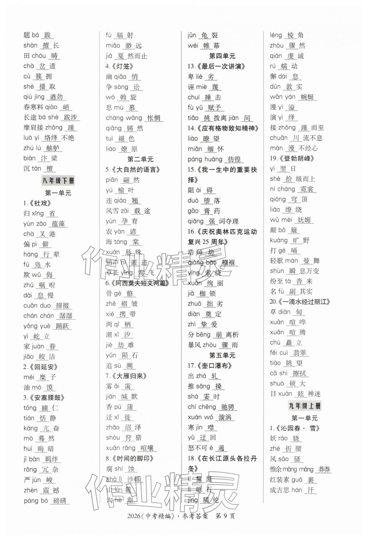 2026年中考精編語文廣東經(jīng)濟出版社&nbsp;第9頁