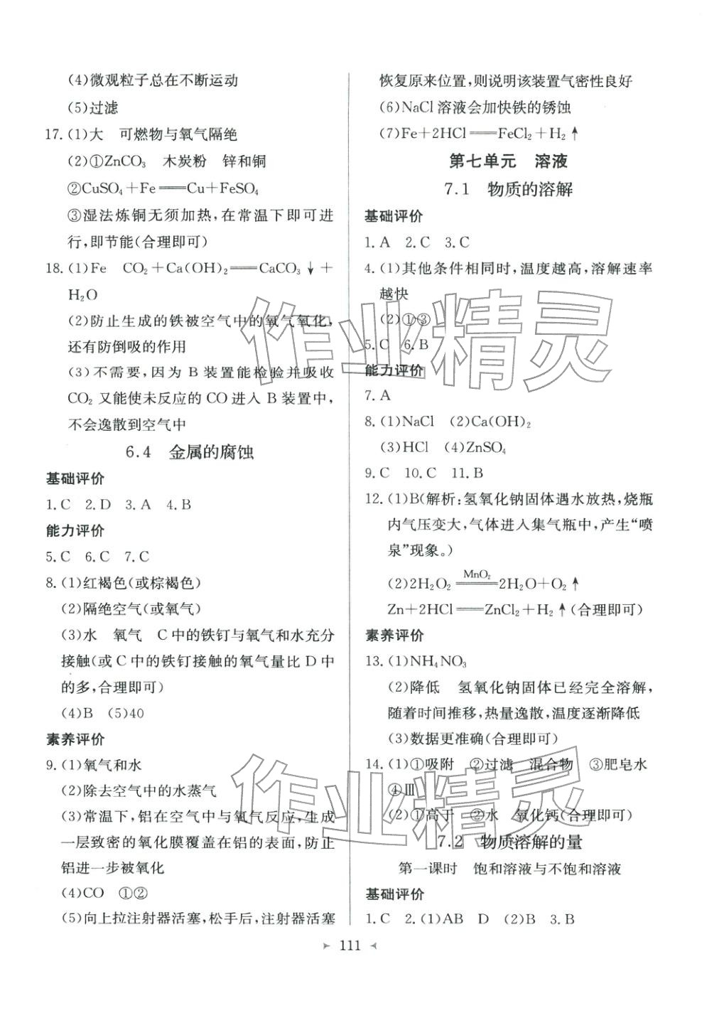 2026年配套综合练习甘肃九年级化学下册科学版&nbsp;第3页