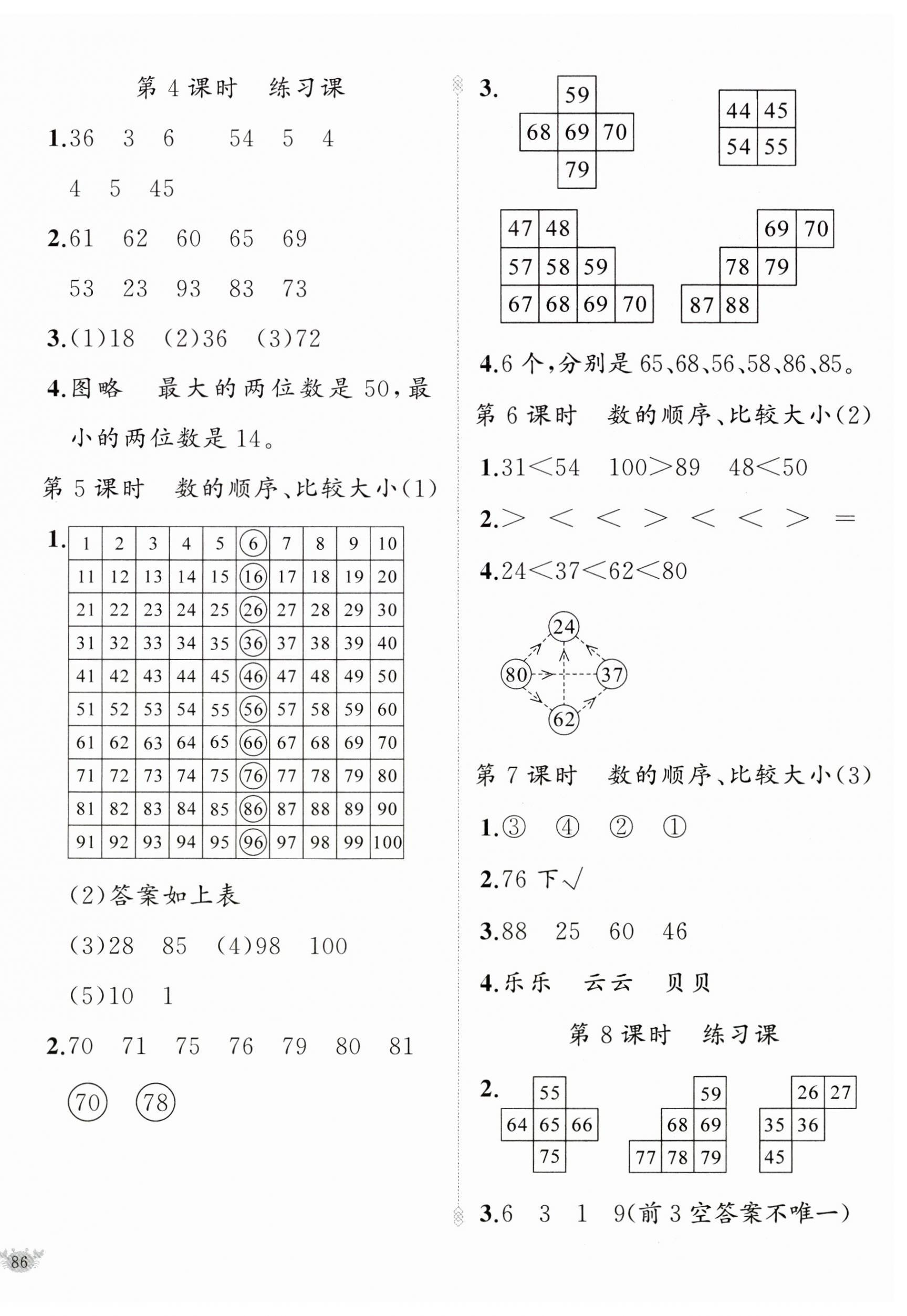 2025年原创新课堂一年级数学下册人教版 第4页
