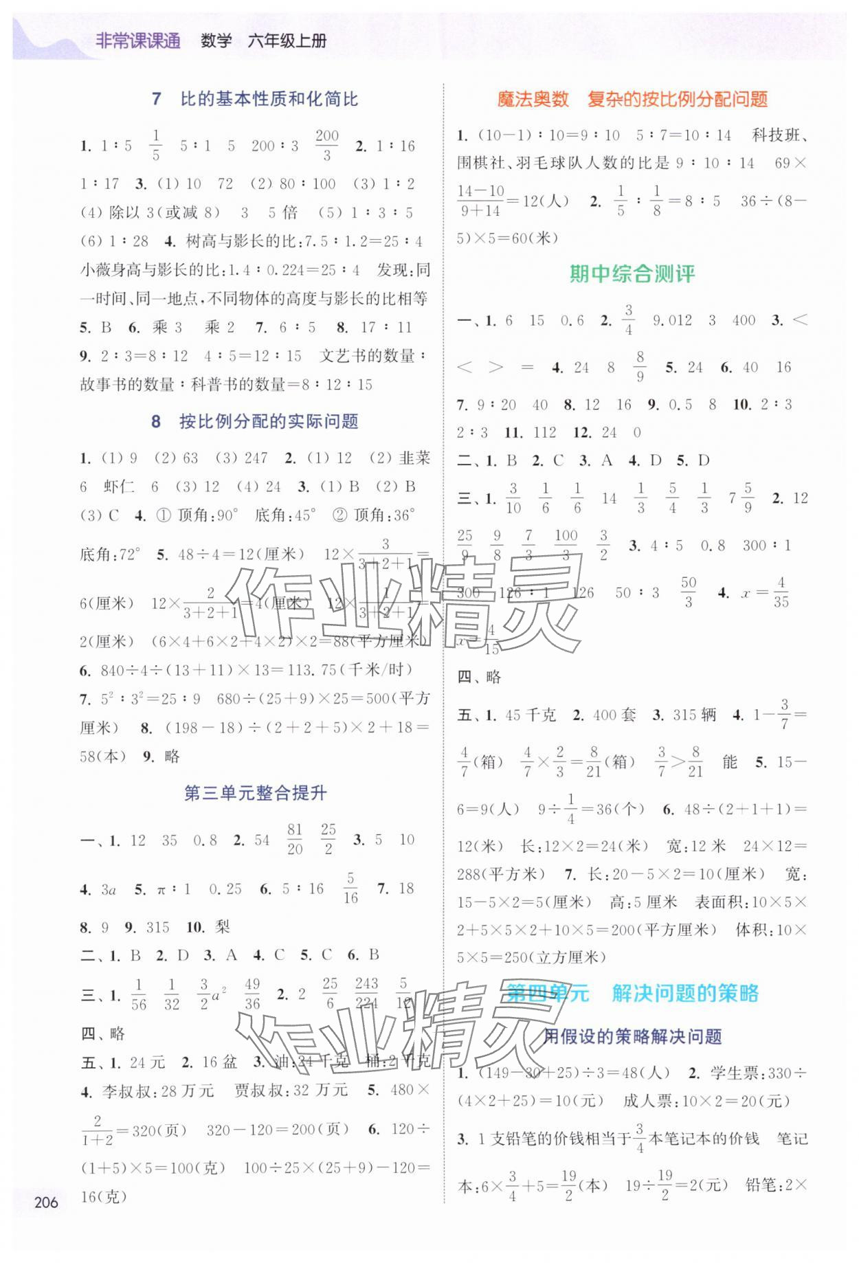 2025年通城學(xué)典非常課課通六年級數(shù)學(xué)上冊蘇教版 第4頁