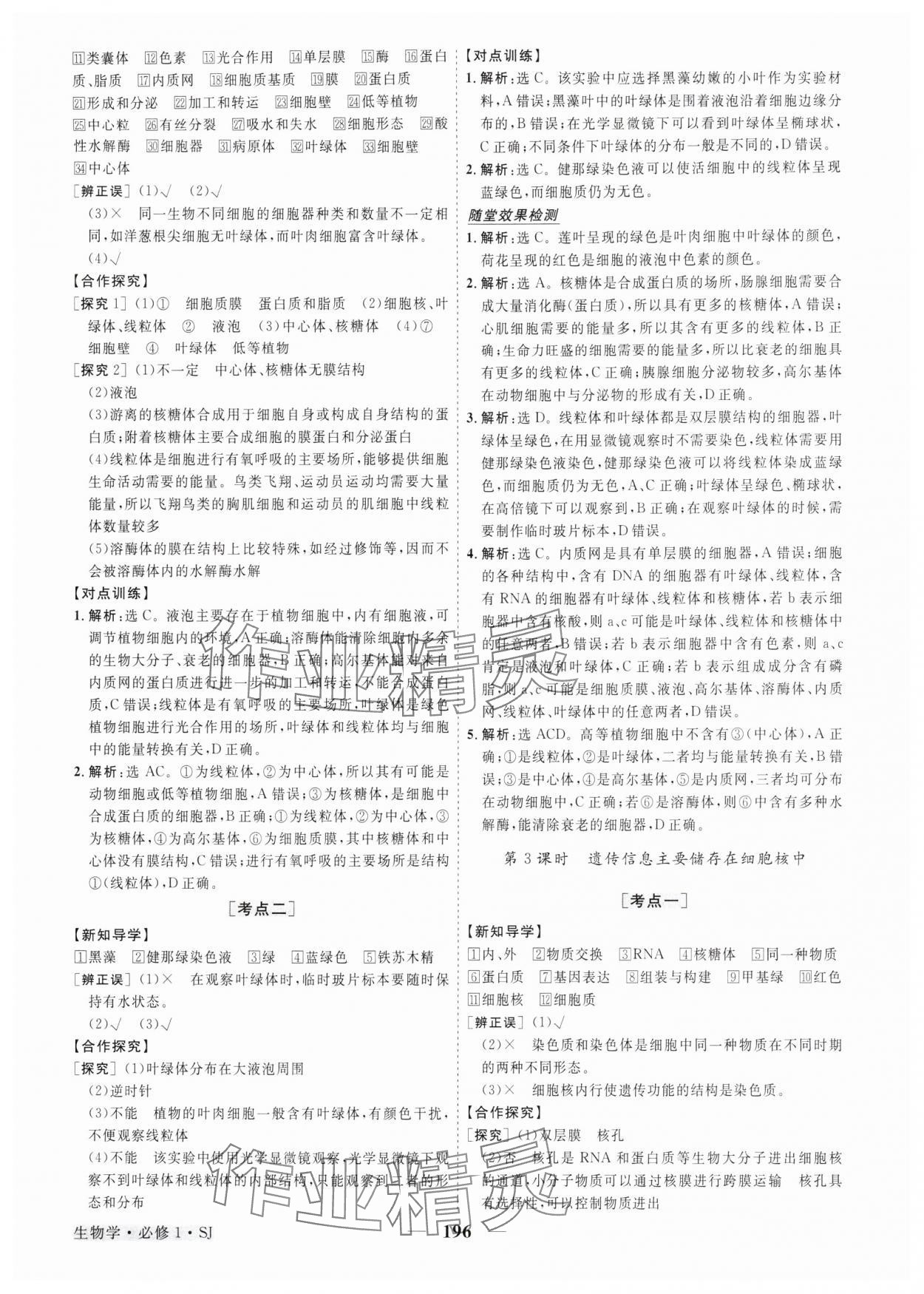 2025年高中同步创新课堂优化方案生物必修1苏教版 第8页