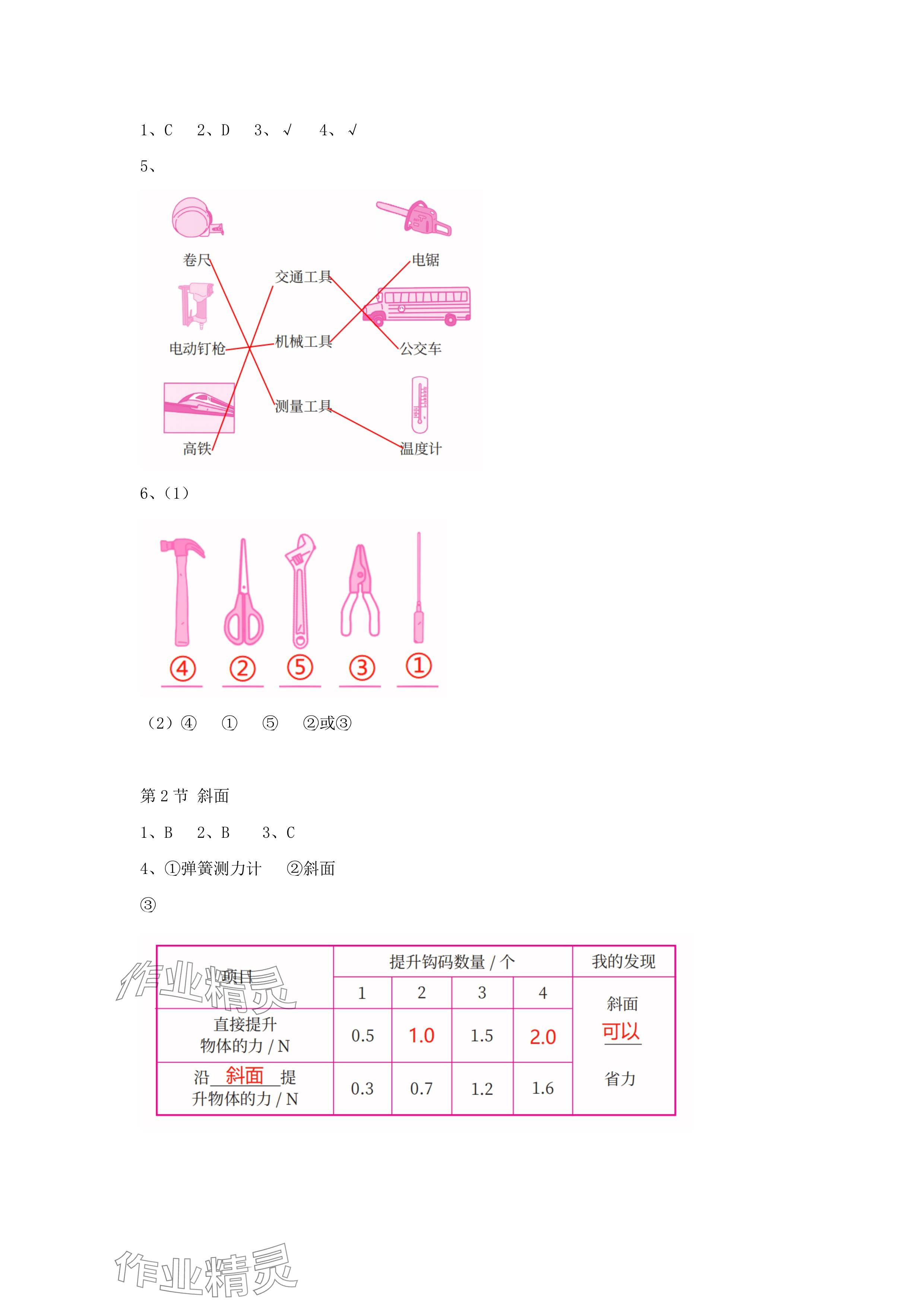 2024年科學課課練六年級上冊教科版 參考答案第5頁