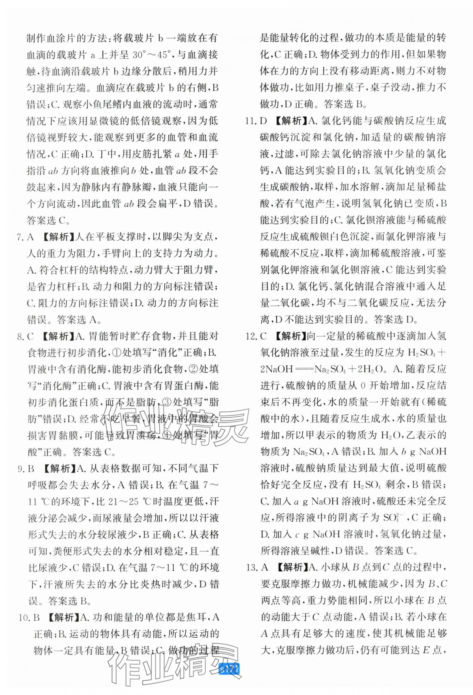 2025年初中全程階段測評卷九年級科學全一冊浙教版 第11頁