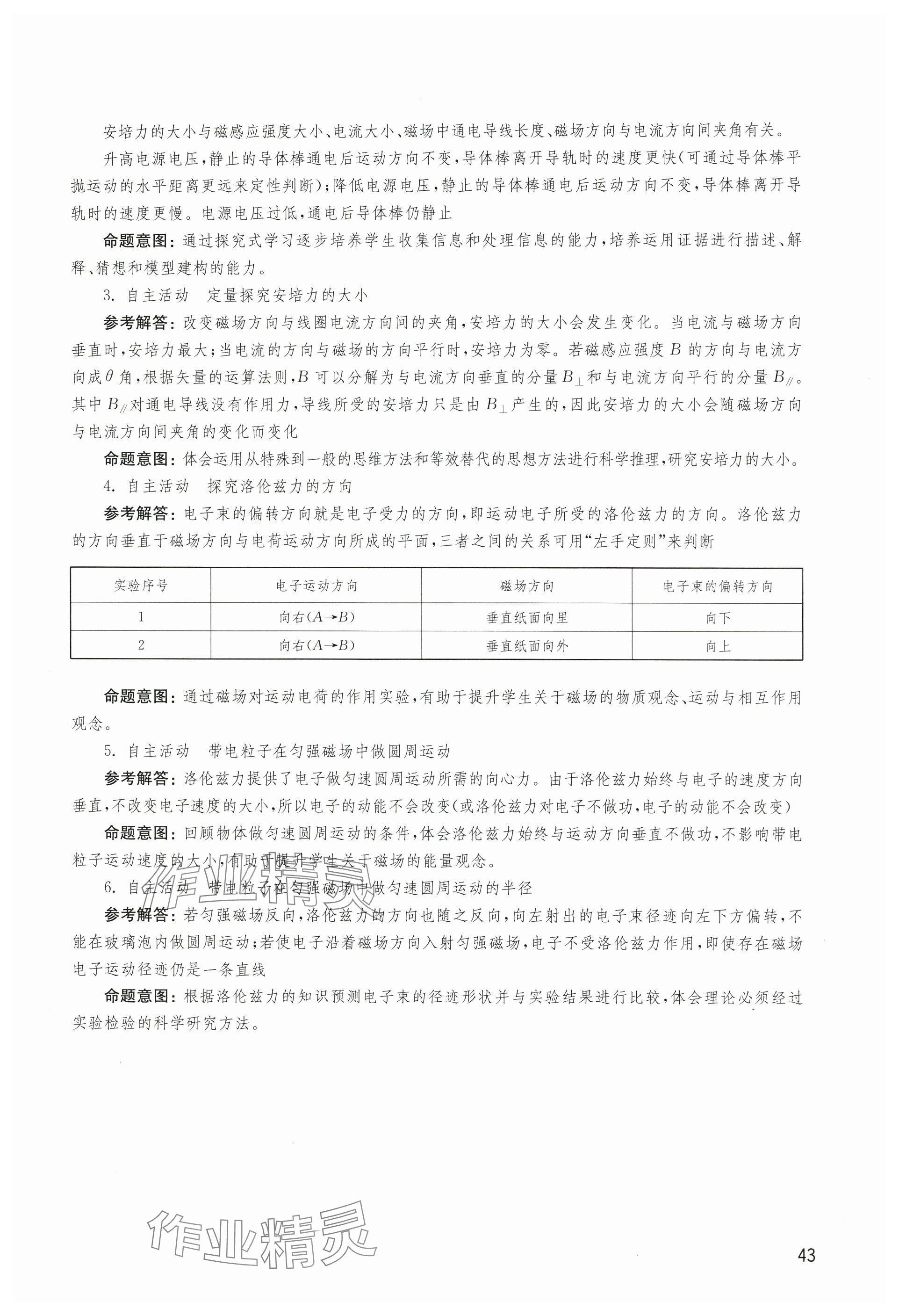 2024年練習(xí)部分高中物理選擇性必修第二冊(cè)滬教版 參考答案第6頁