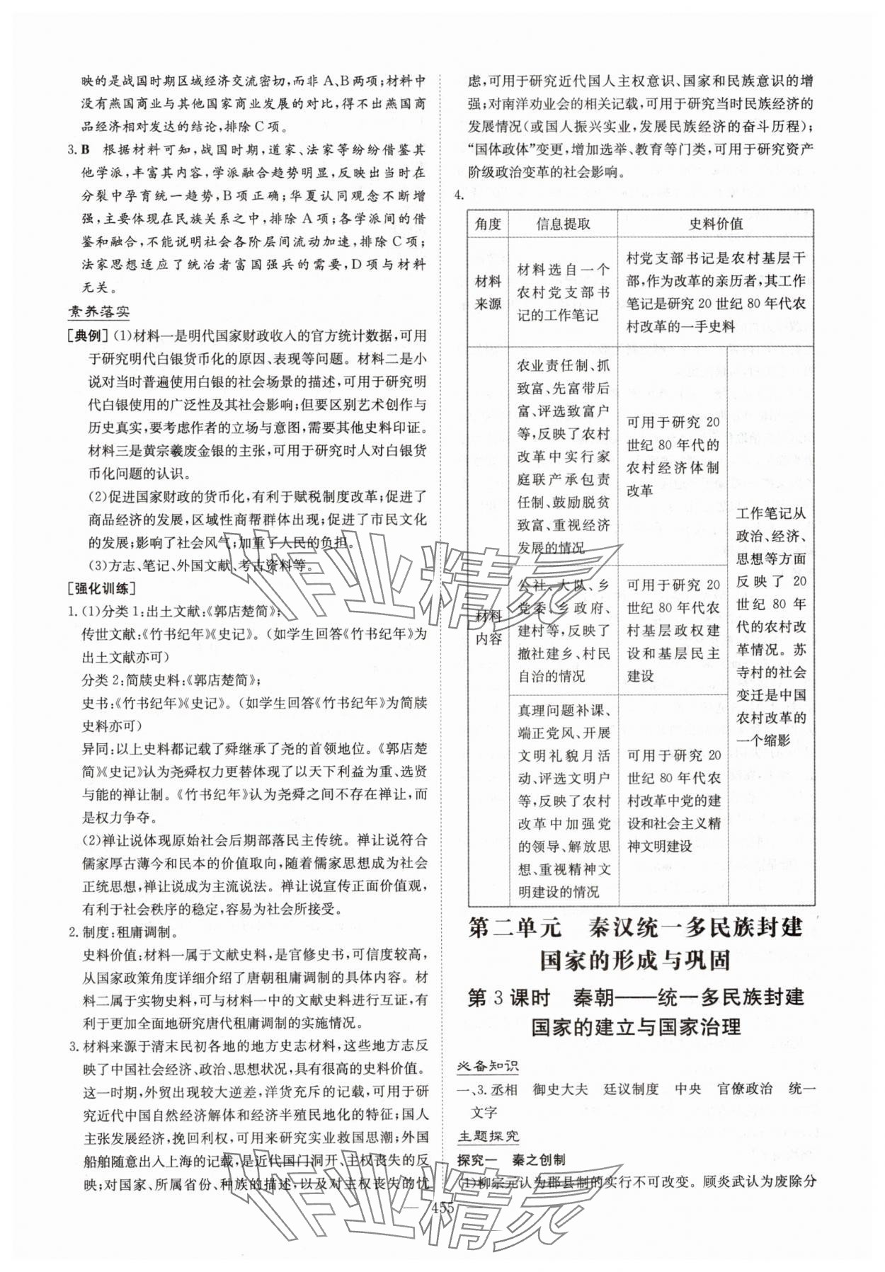 2025年高中總復習導與練歷史人教版 參考答案第5頁