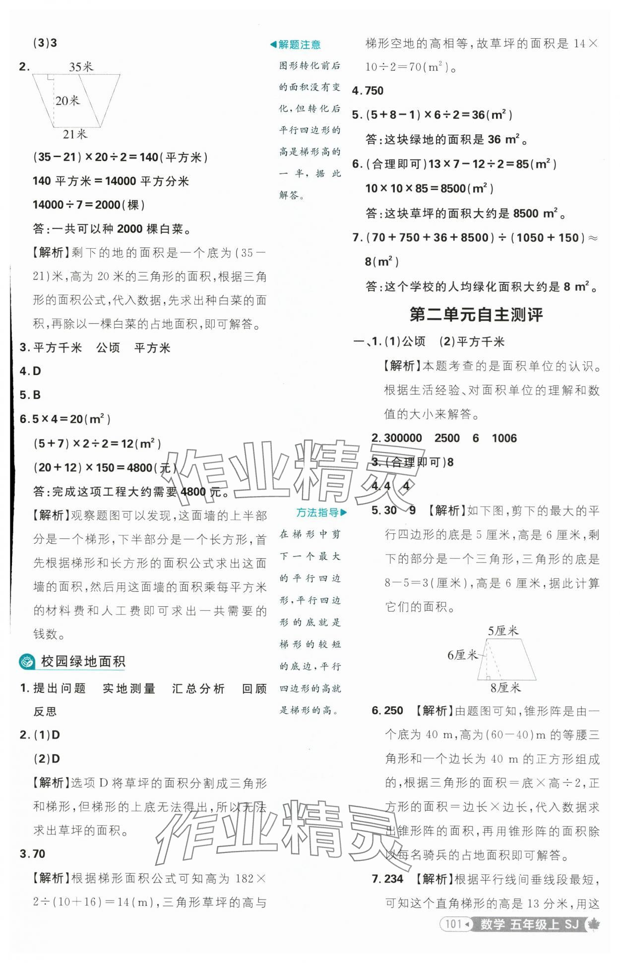 2025年小學必刷題五年級數(shù)學上冊蘇教版 參考答案第11頁