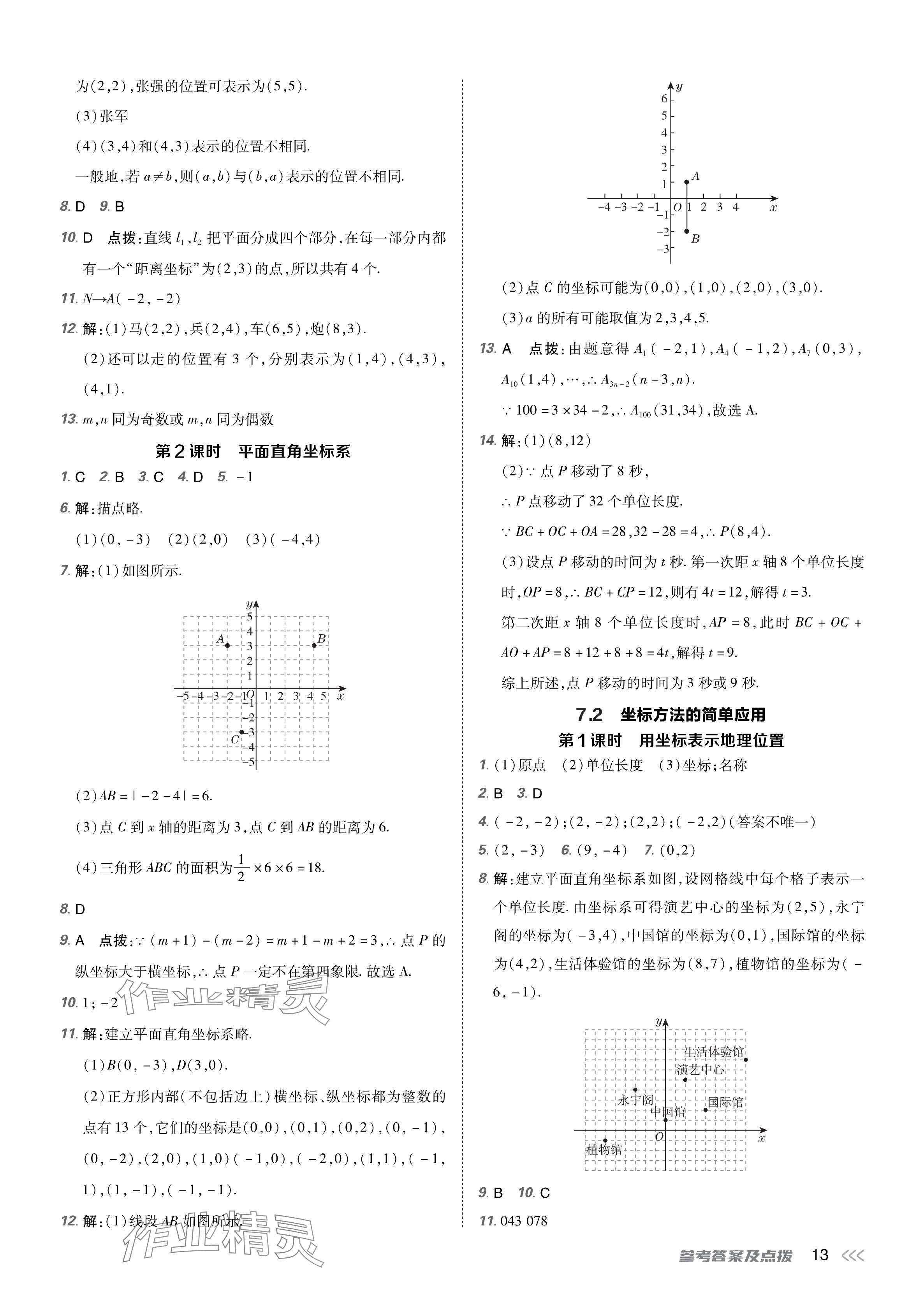 2024年點(diǎn)撥訓(xùn)練七年級(jí)數(shù)學(xué)下冊(cè)人教版 參考答案第12頁(yè)