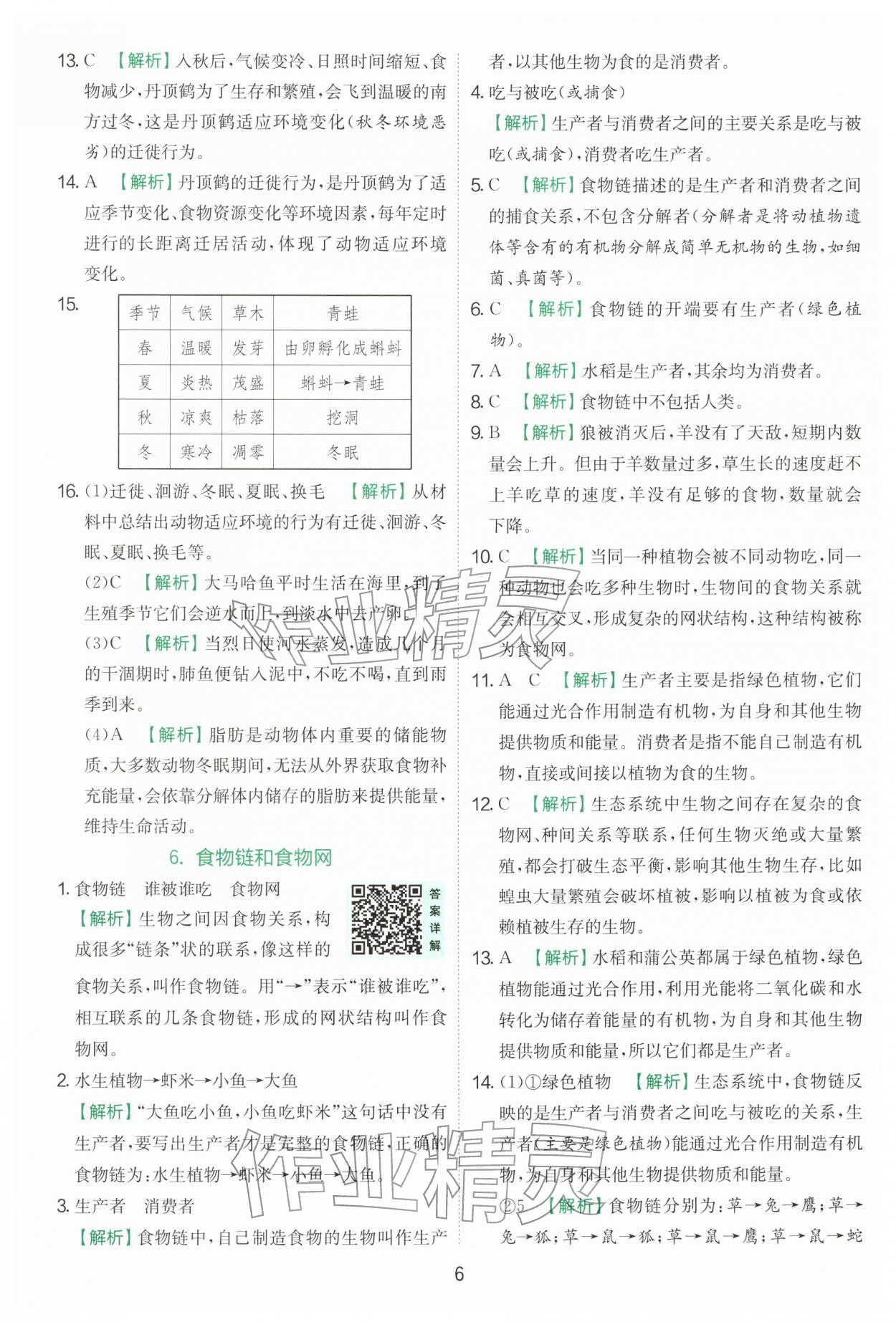 2026年实验班提优训练五年级科学下册教科版&nbsp;第6页
