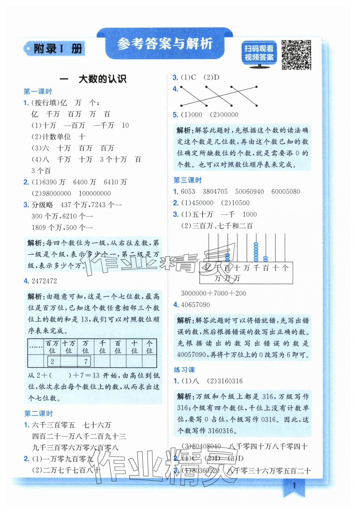 2025年黃岡小狀元作業(yè)本四年級(jí)數(shù)學(xué)上冊(cè)人教版 第1頁(yè)