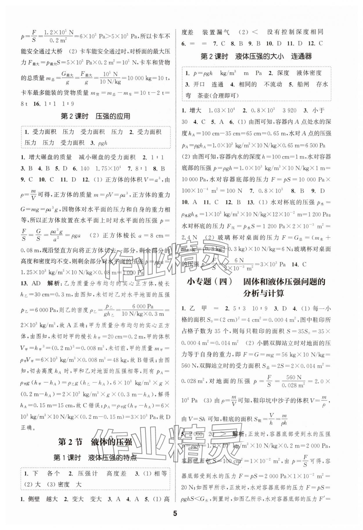 2025年通城學(xué)典課時作業(yè)本八年級物理下冊人教版河南專版 第5頁