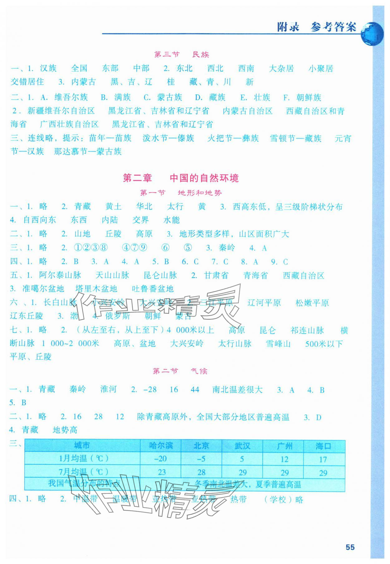 2023年填充圖冊(cè)成都地圖出版社七年級(jí)地理上冊(cè)人教版 參考答案第2頁(yè)