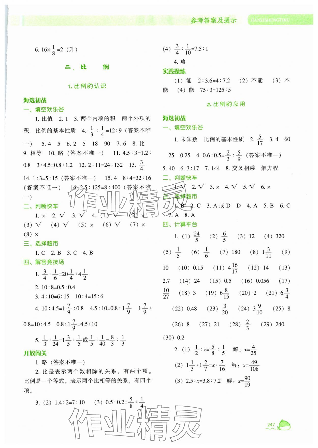 2025年尖子生題庫六年級數(shù)學(xué)下冊北師大版 第5頁