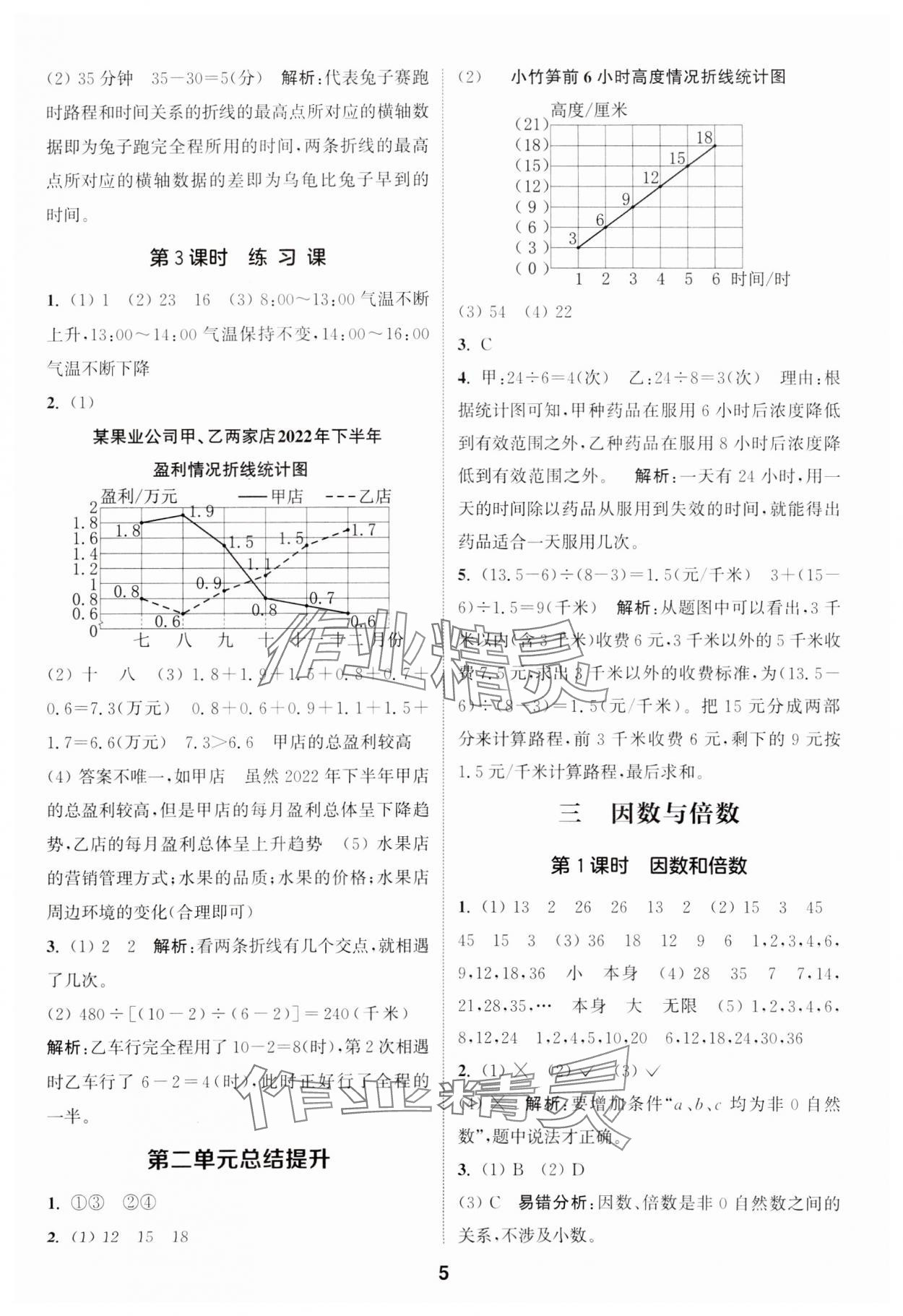 2024年通城学典课时作业本五年级数学下册苏教版江苏专版 第5页