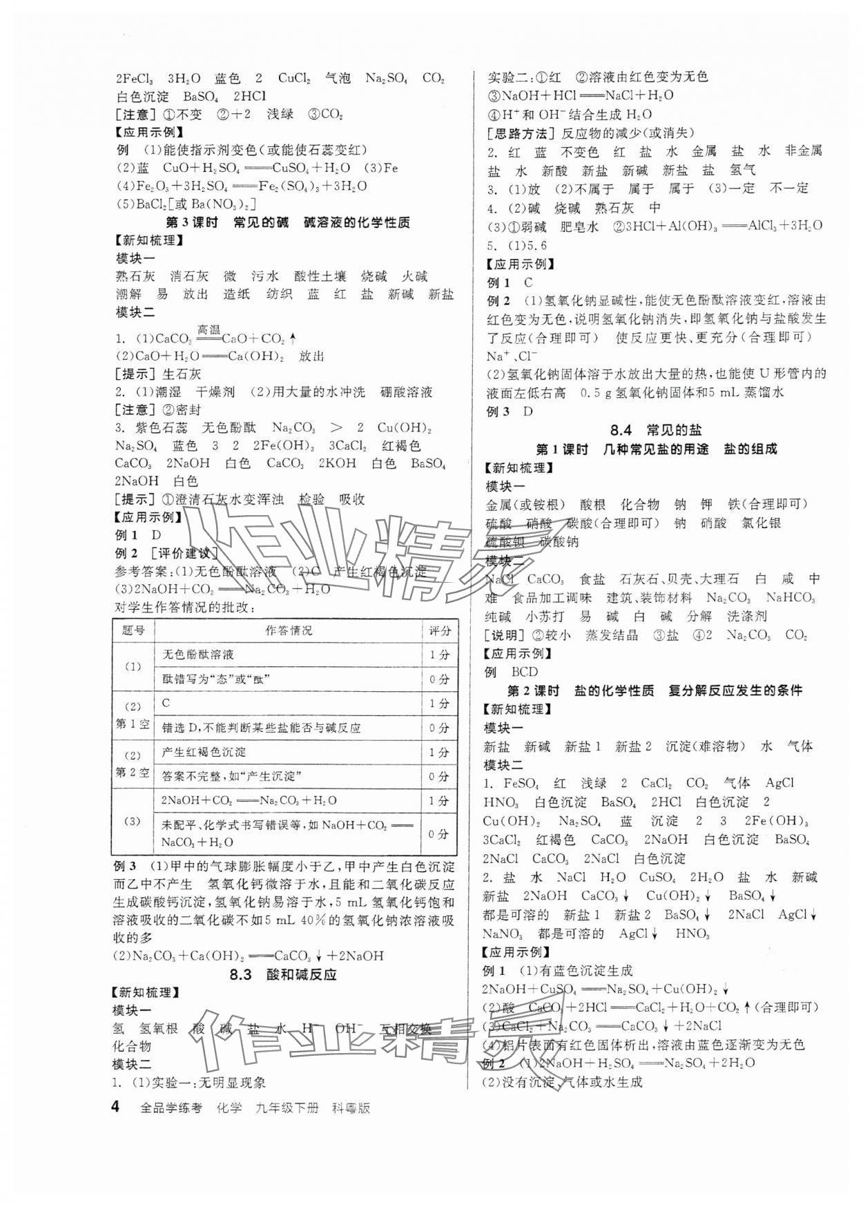 2025年全品学练考九年级化学下册科粤版 第4页