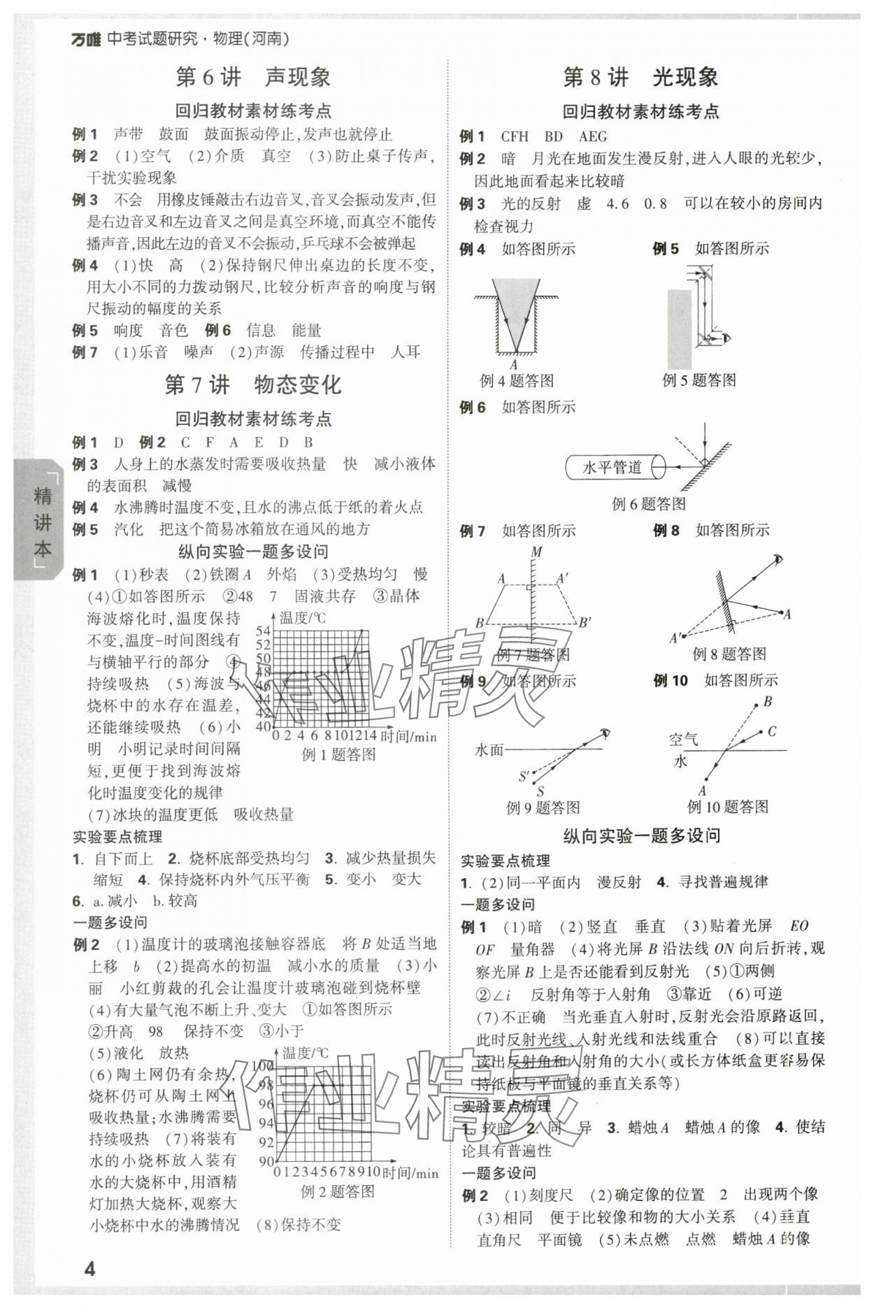 2024年萬(wàn)唯中考試題研究物理河南專(zhuān)版 參考答案第4頁(yè)