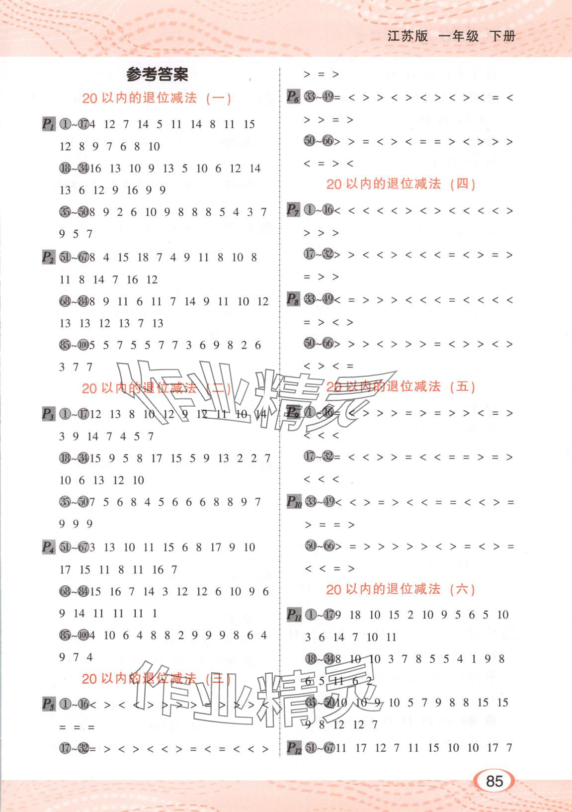 2025年每天100道口算題卡河北少年兒童出版社一年級數學下冊蘇教版 第1頁
