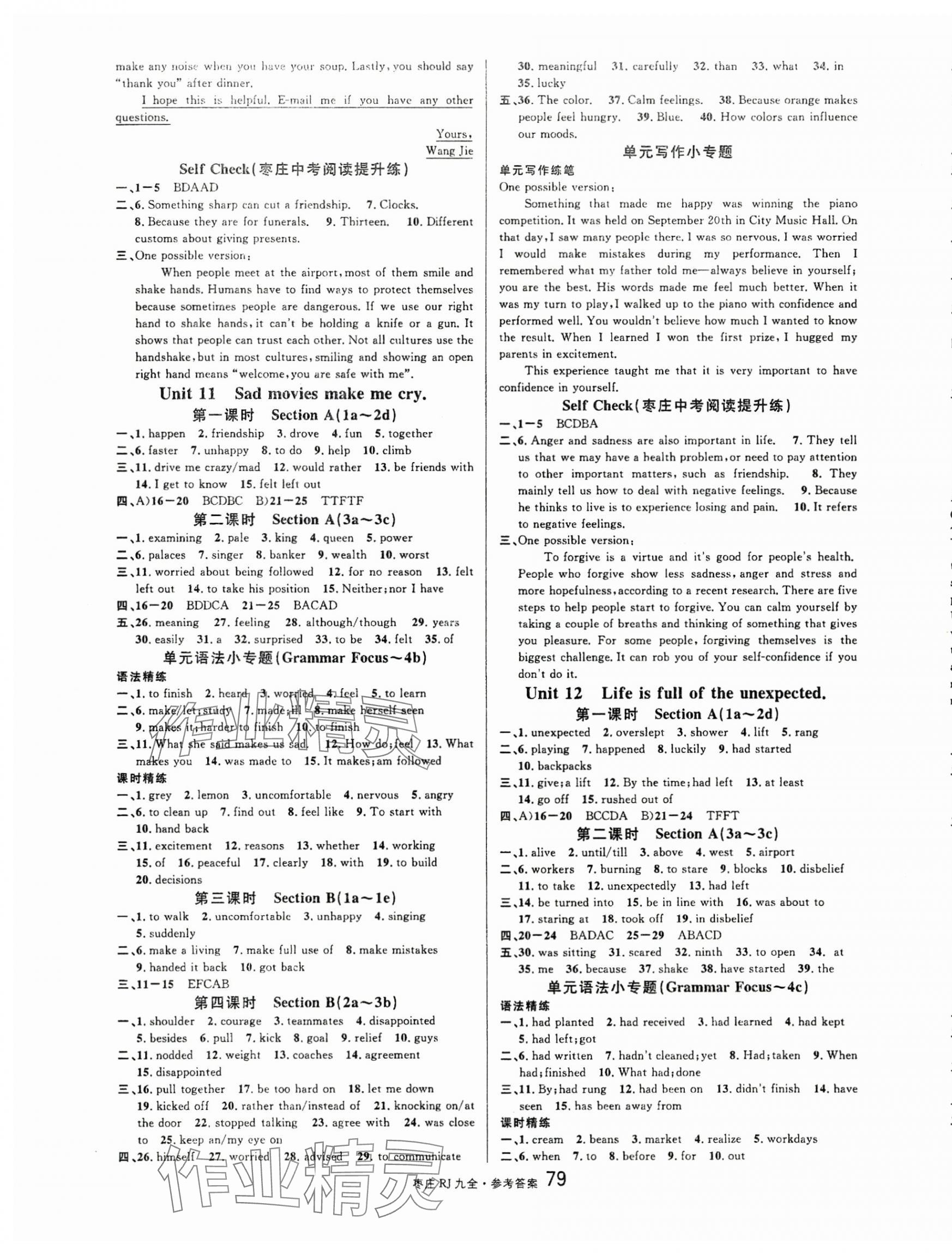 2024年名校課堂九年級英語全一冊人教版棗莊專版 第7頁