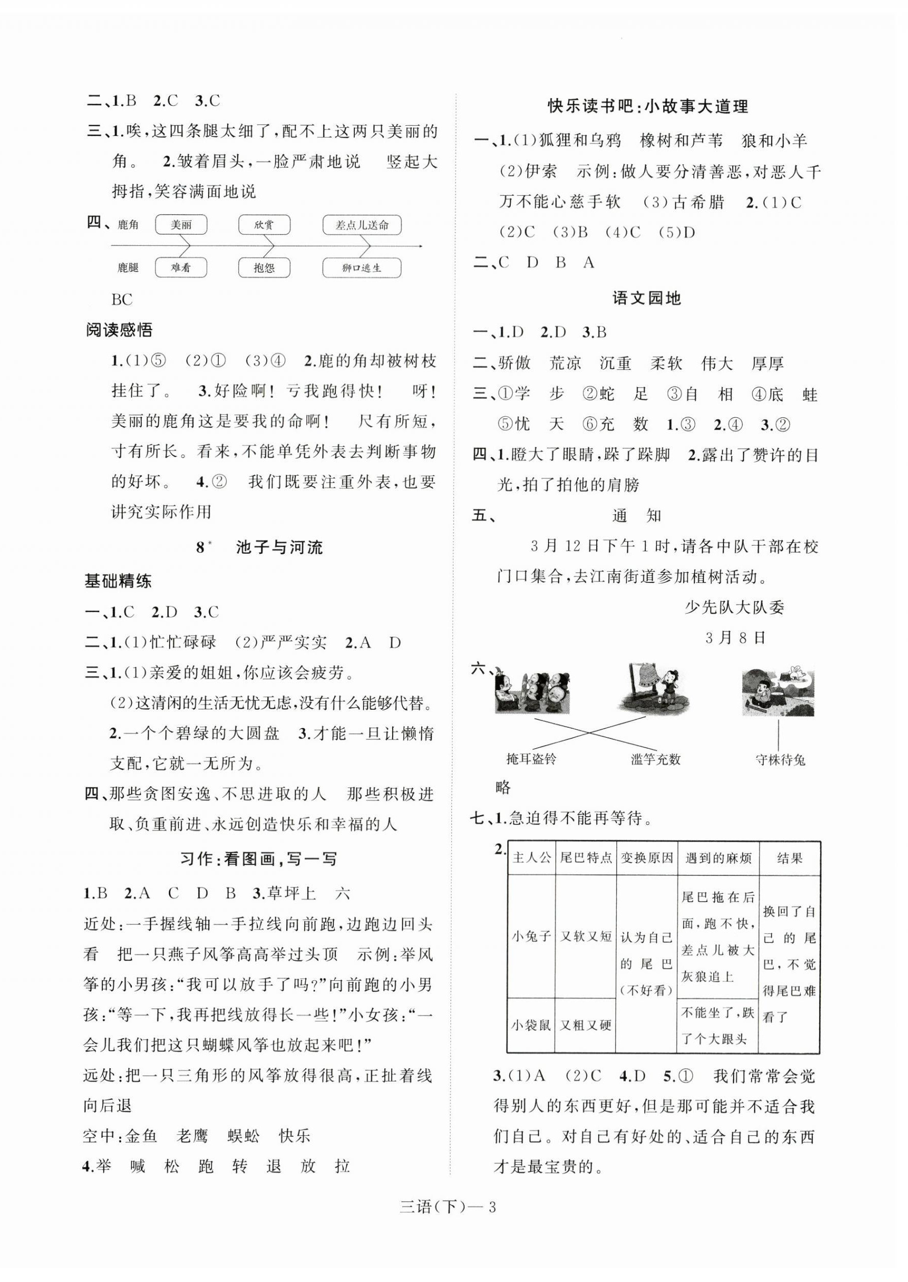 2024年小學(xué)學(xué)習(xí)好幫手三年級語文下冊人教版 第3頁