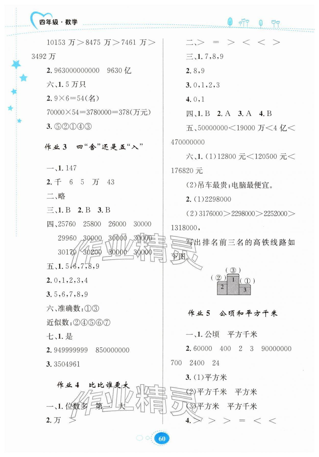 2026年寒假园地知识出版社四年级数学人教版&nbsp;第2页