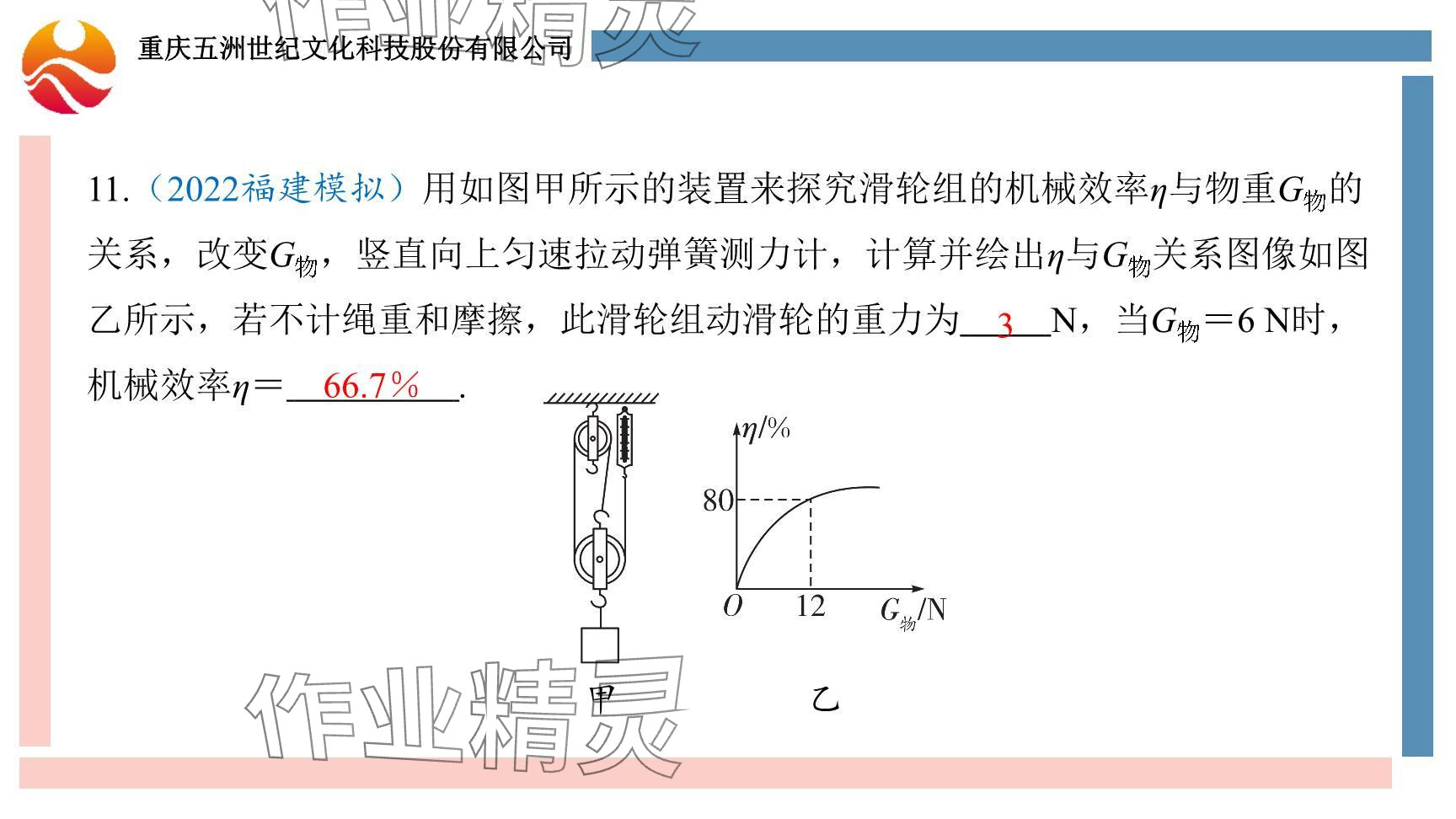 2024年重慶市中考試題分析與復(fù)習(xí)指導(dǎo)物理 參考答案第66頁(yè)