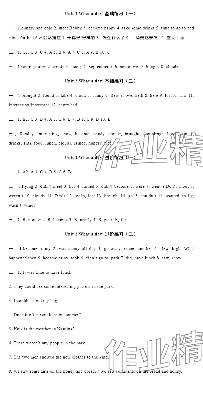 2024年蘇學(xué)精品六年級(jí)英語(yǔ)上冊(cè)譯林版 參考答案第6頁(yè)