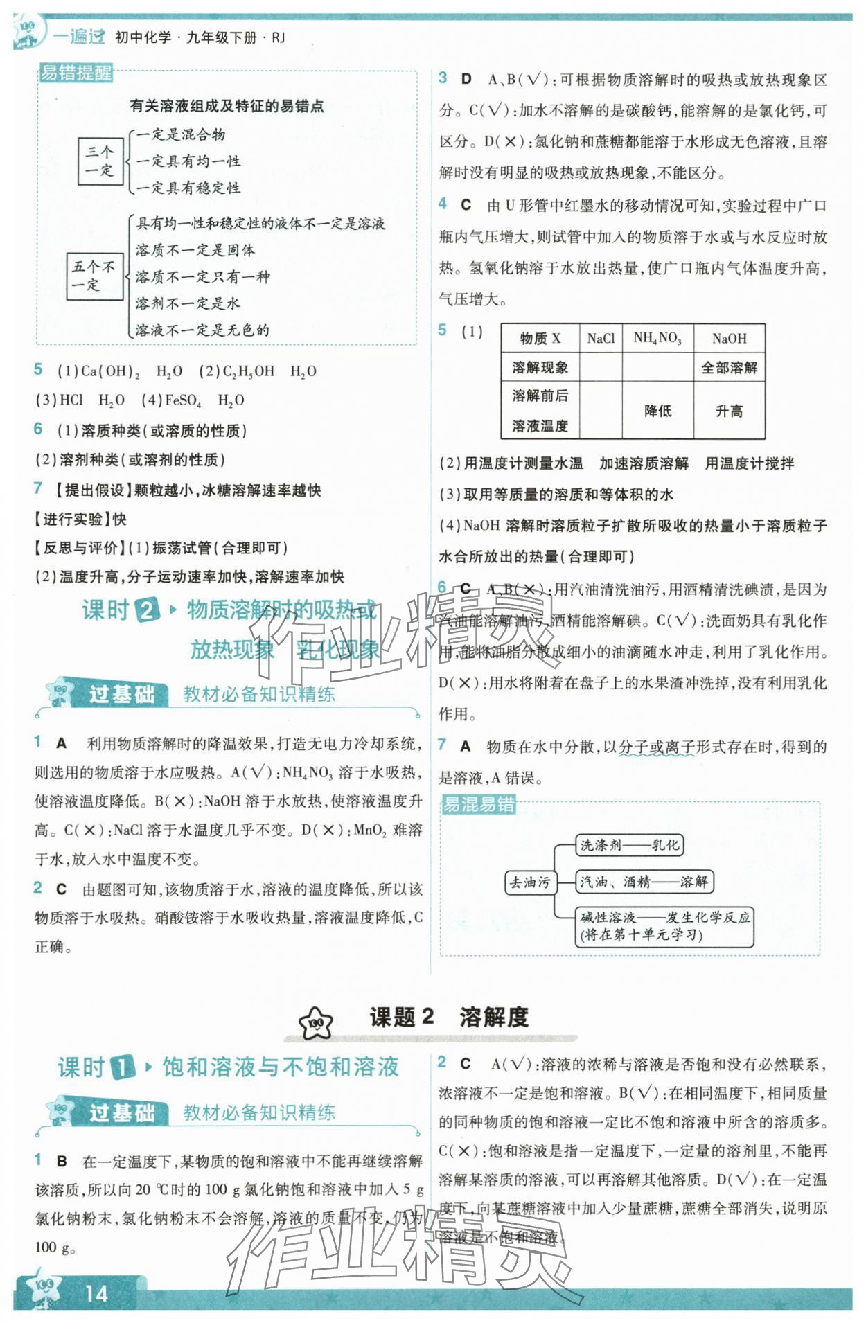 2024年一遍過九年級(jí)初中化學(xué)下冊(cè)人教版 第14頁