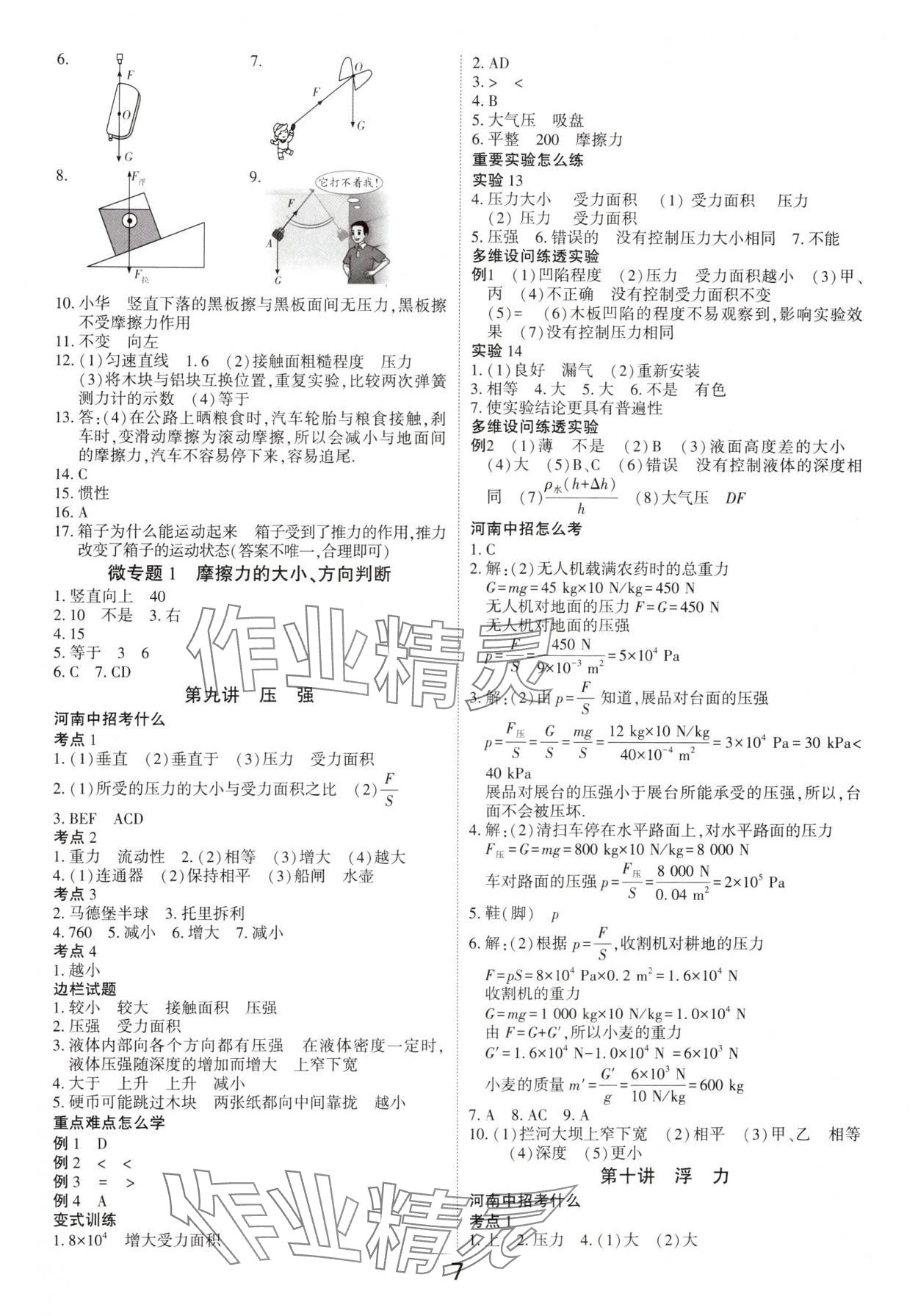 2025年領(lǐng)揚文化中考研究物理河南專版 參考答案第6頁