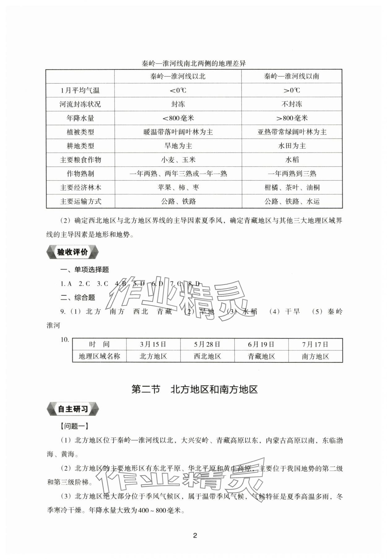 2024年地理新編助學(xué)讀本八年級(jí)下冊(cè)湘教版 參考答案第2頁(yè)