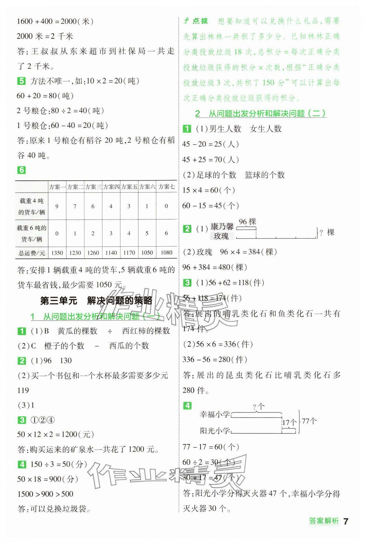 2025年一遍過三年級數(shù)學(xué)下冊蘇教版 參考答案第7頁