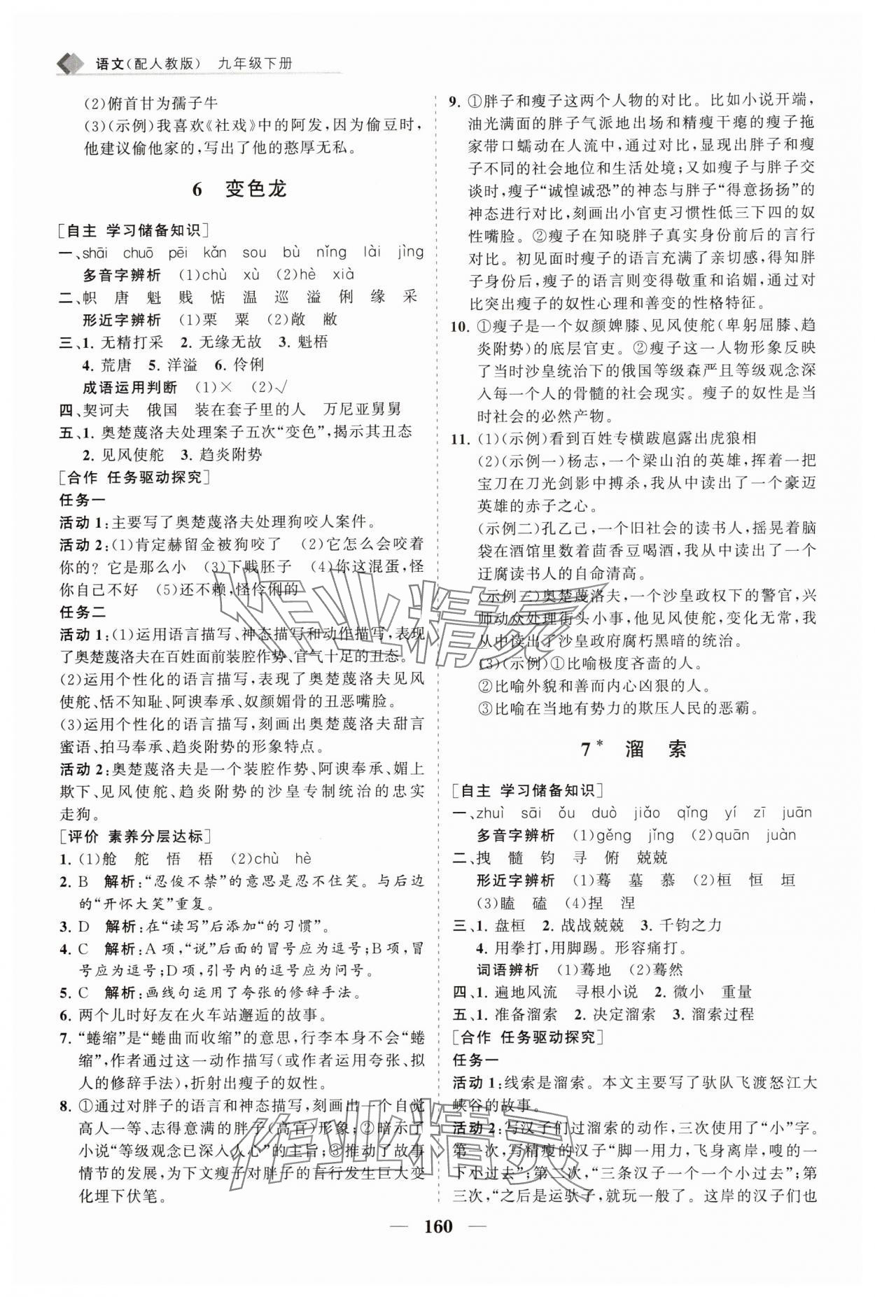 2025年新課程同步練習冊九年級語文下冊人教版 第6頁