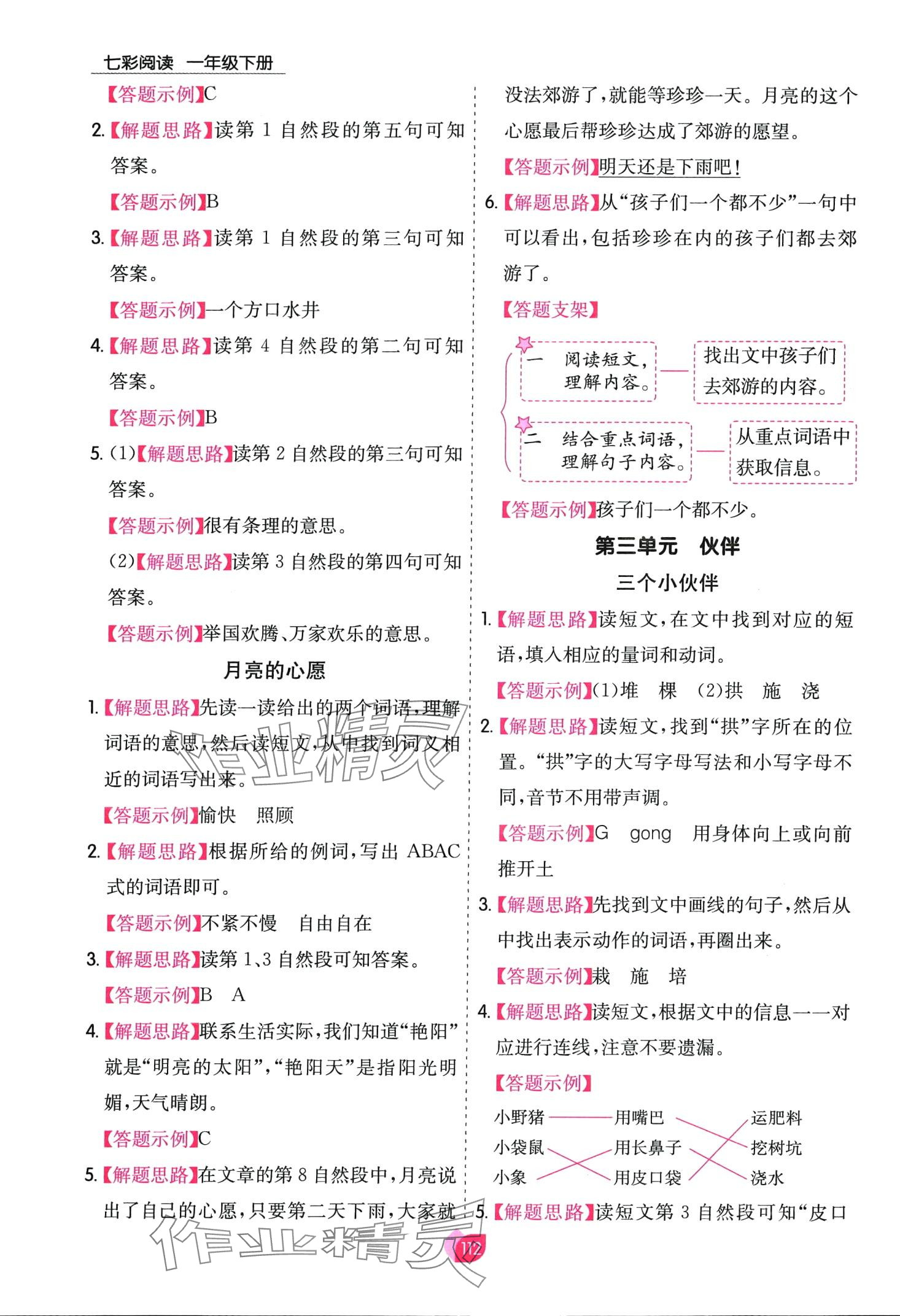 2024年七彩阅读一年级语文人教版&nbsp;第4页