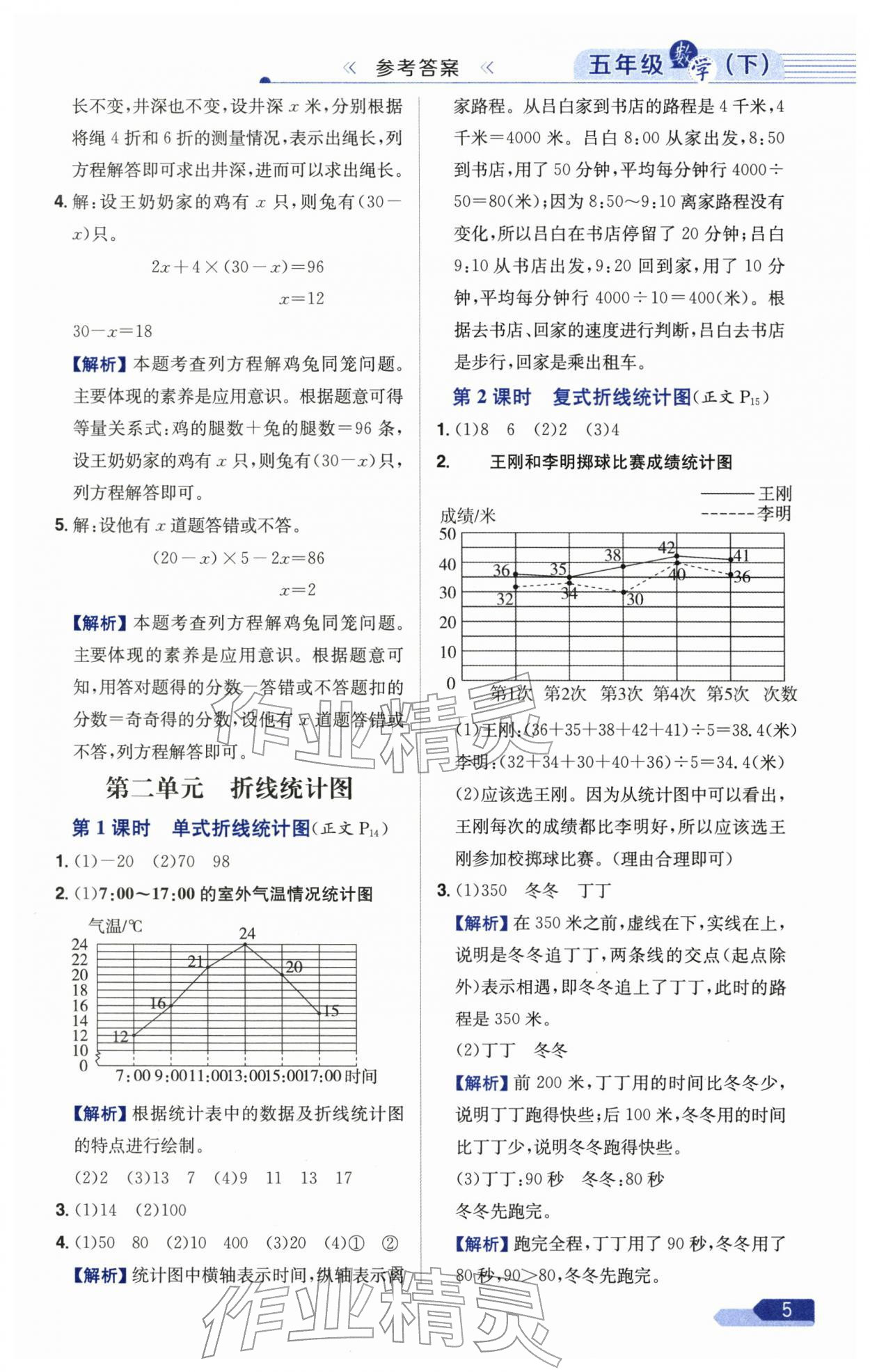 2026年教材全練五年級數(shù)學下冊蘇教版&nbsp;第5頁