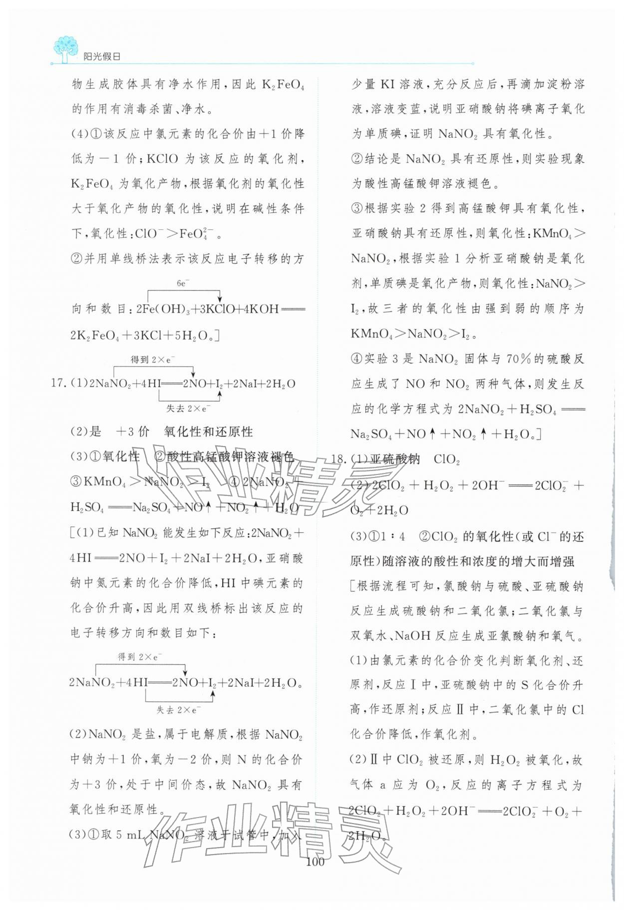 2026年陽光假日寒假高一化學&nbsp;第12頁