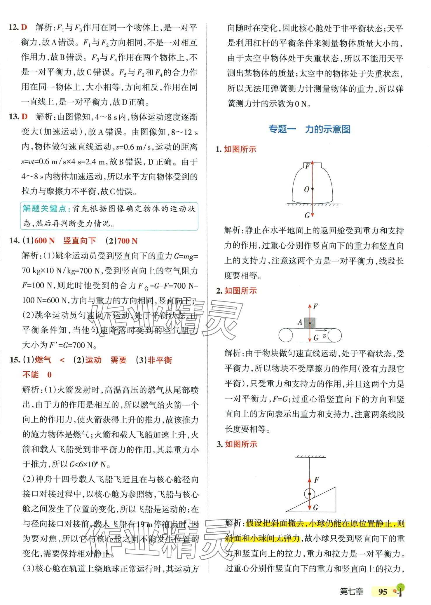 2024年初中學(xué)霸創(chuàng)新題八年級(jí)物理下冊(cè)滬科版 參考答案第5頁(yè)