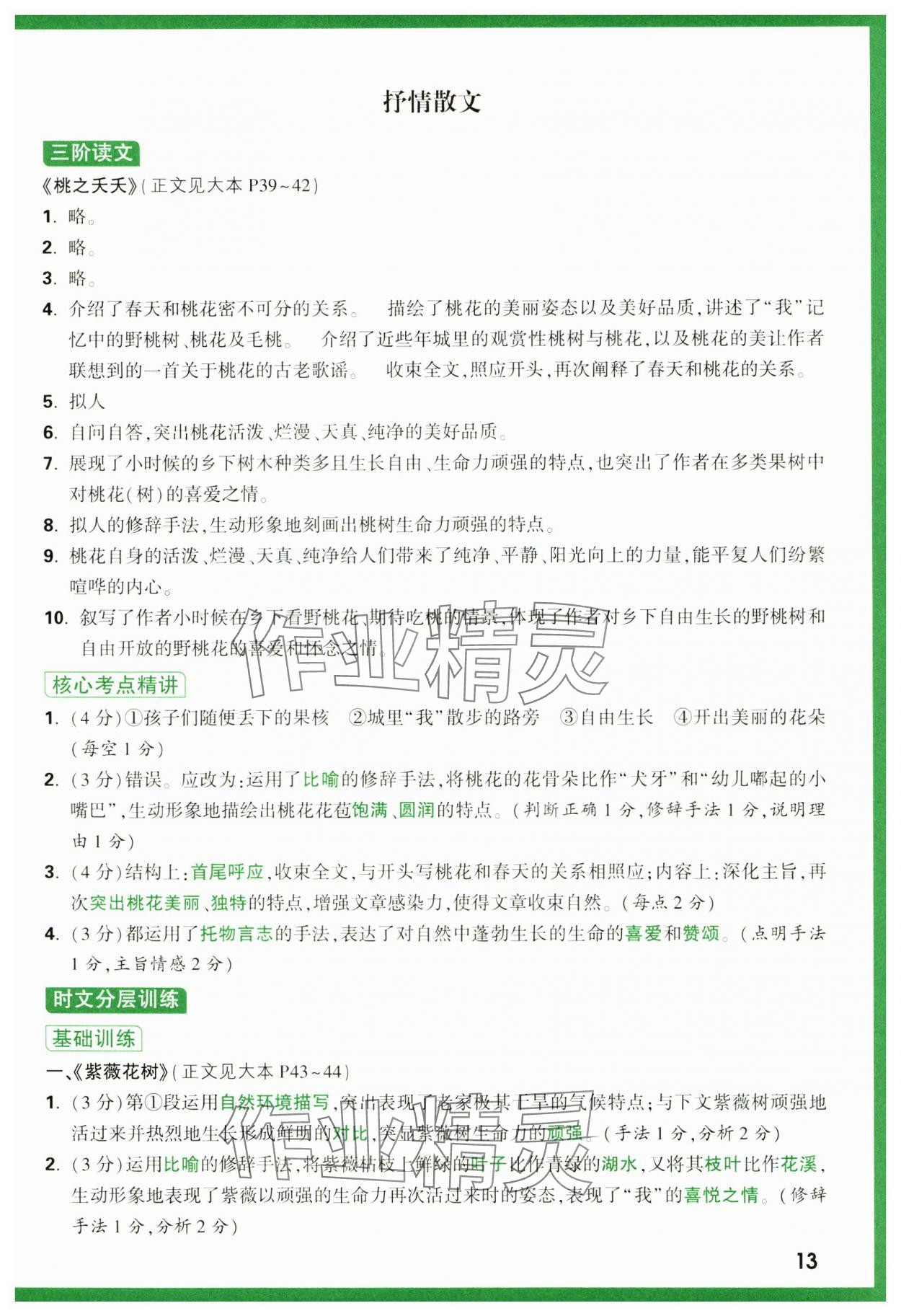 2025年万唯中考现代文阅读&nbsp;第13页