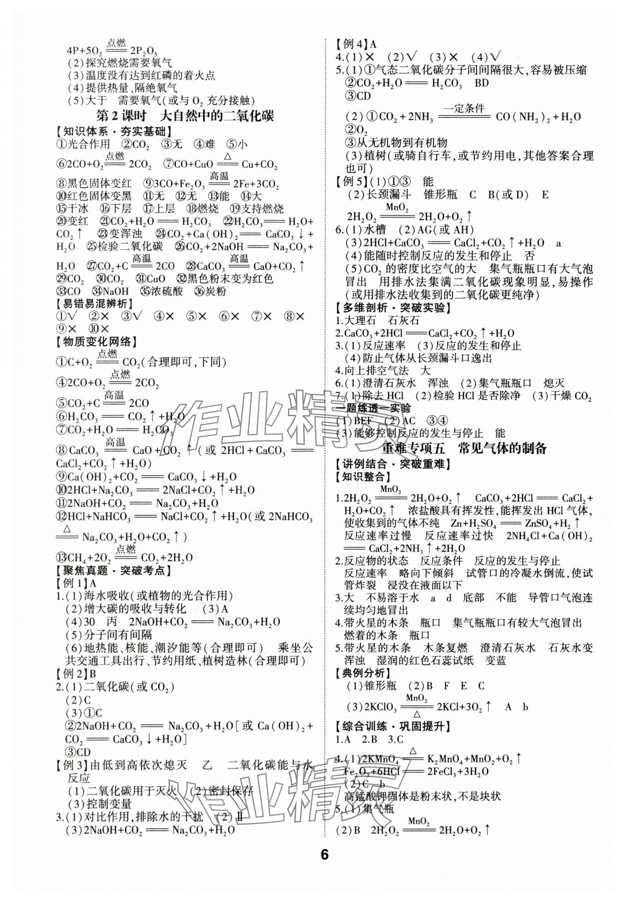 2024年学考传奇化学山东专版 参考答案第5页