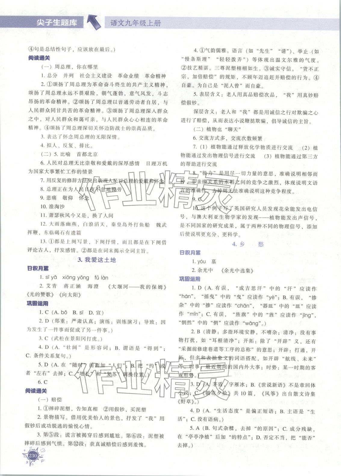 2025年尖子生题库九年级语文上册人教版 第2页