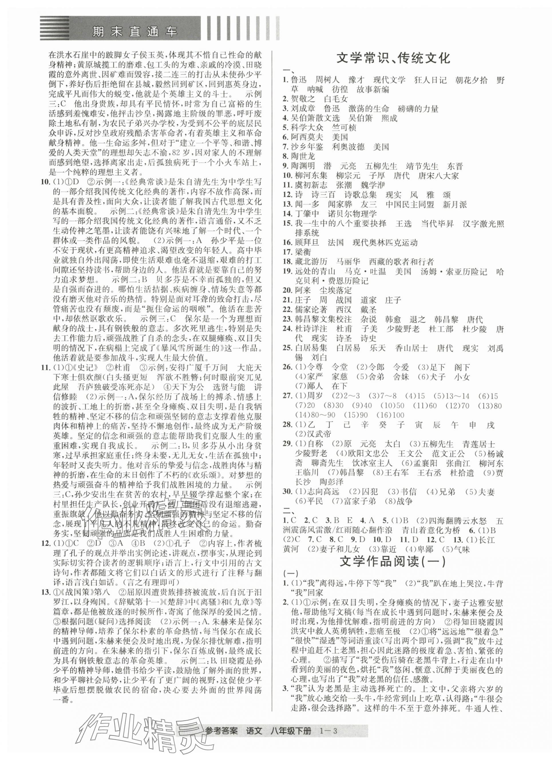 2024年期末直通車八年級(jí)語文下冊(cè)人教版 第3頁